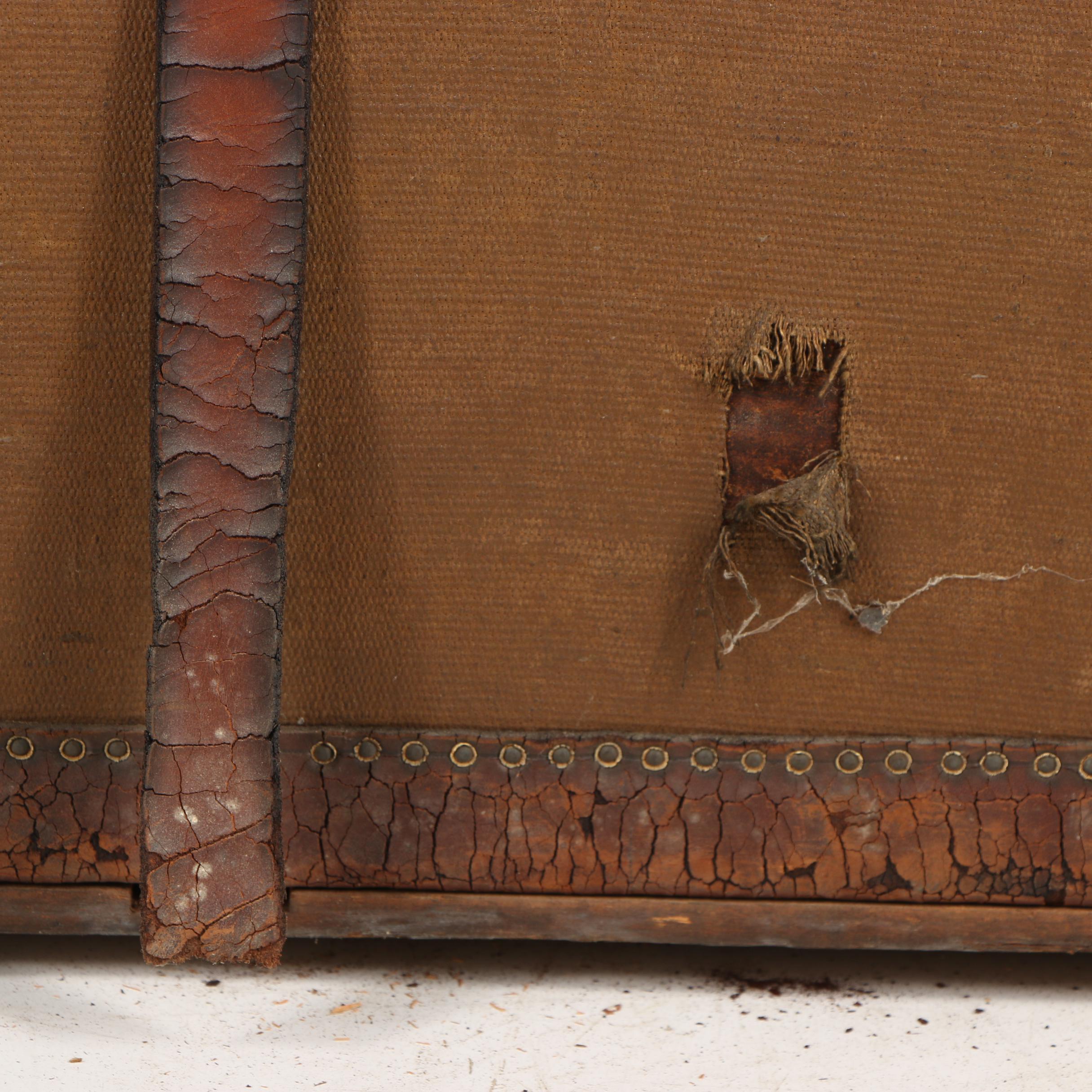 H.W. Rountree & Bro. Trunk & Bag Co. Wood and Metal Steamer Trunk, circa 1900