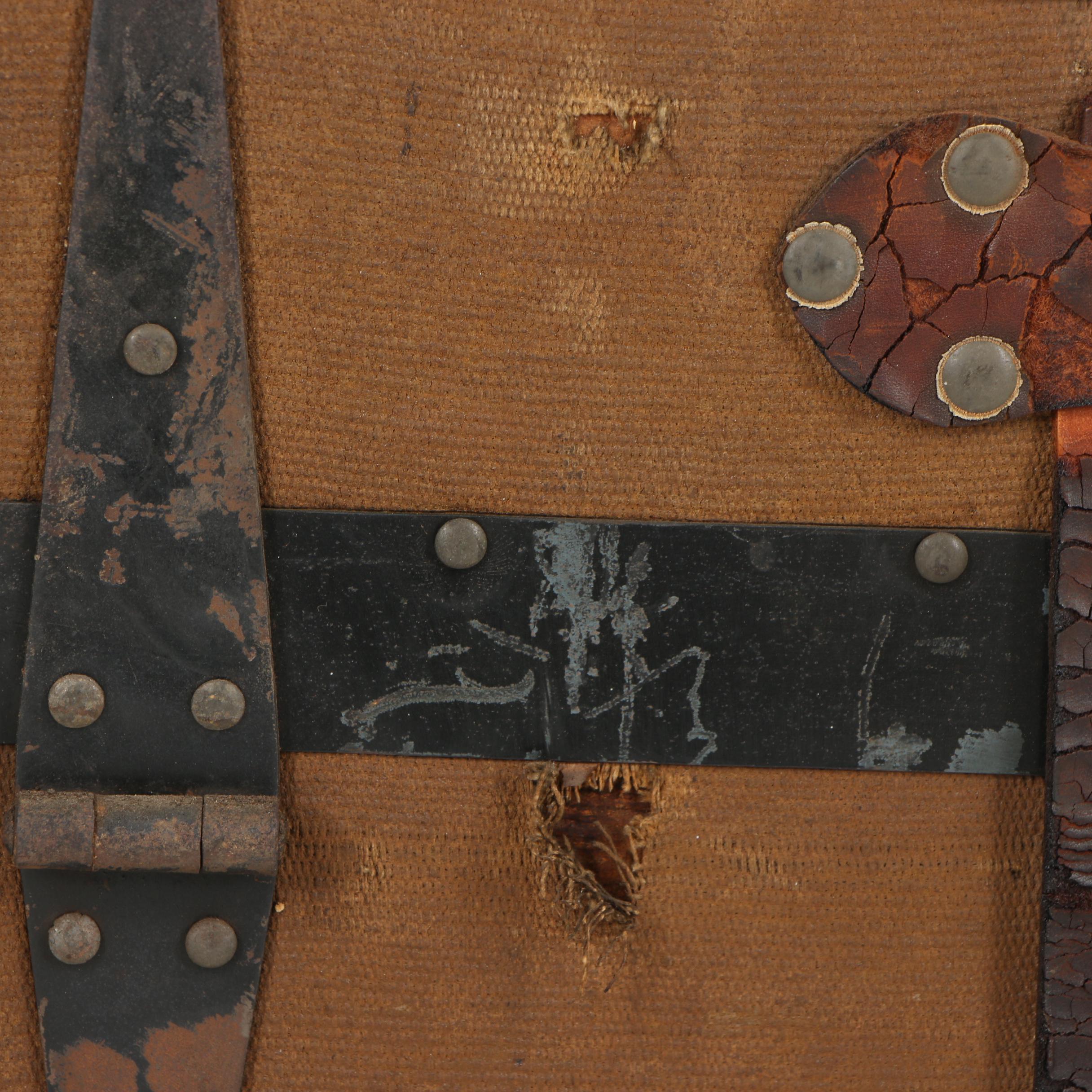 H.W. Rountree & Bro. Trunk & Bag Co. Wood and Metal Steamer Trunk, circa 1900
