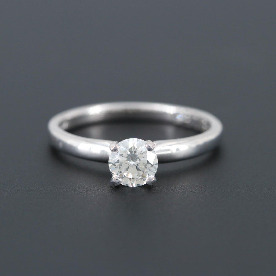 14K White Gold and Platinum Diamond Ring