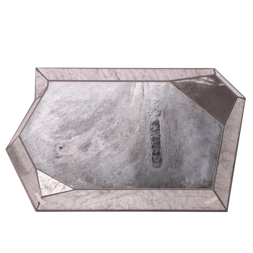 "Reflections" Faceted Antiqued Wall Mirror