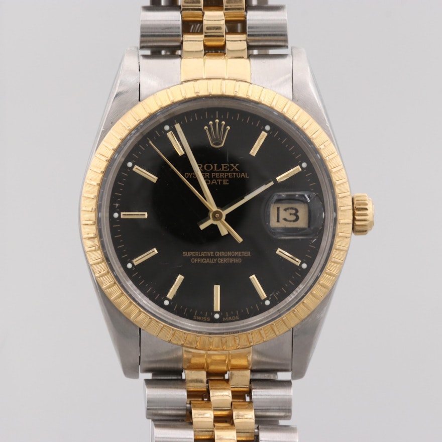 Rolex Datejust Stainless steel and 18K Yellow Gold Automatic Wristwatch, 1986