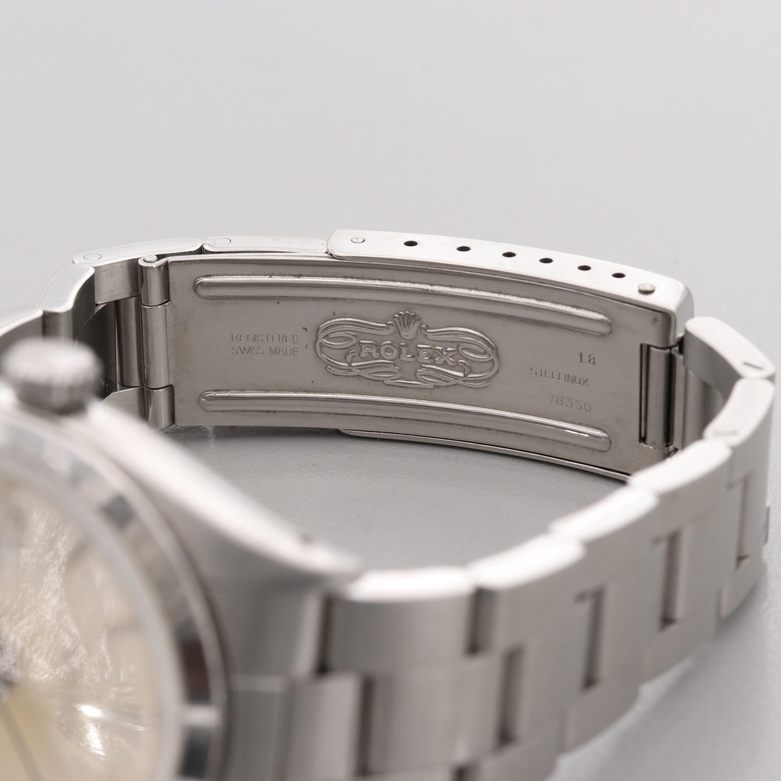 Vintage Rolex Oyster Perpetual Stainless Steel Automatic Watch With Date