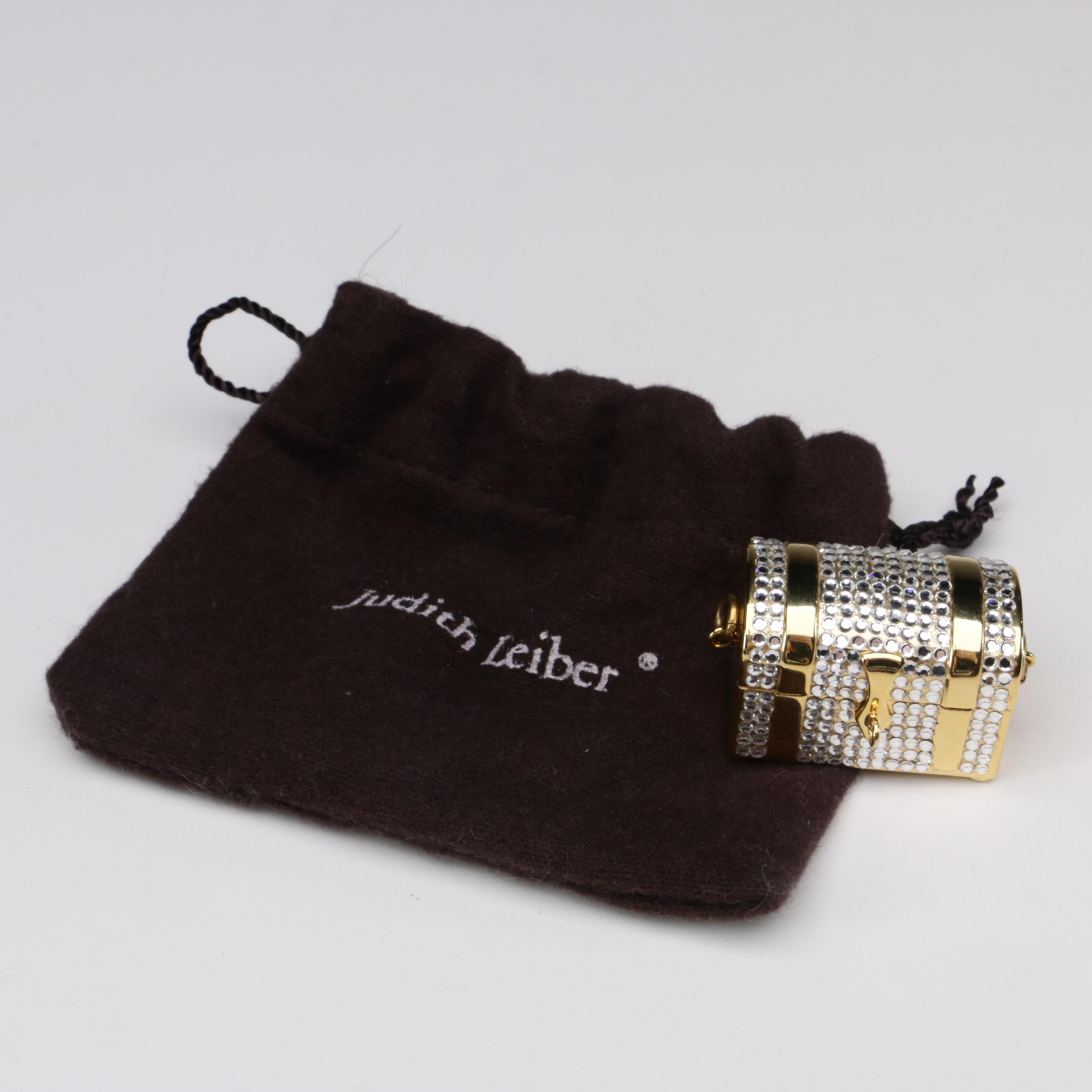 Judith Leiber Swarovski Crystal Treasure Chest Pill Box