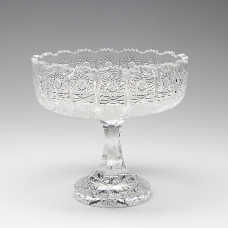 American Brilliant Style Crystal Dish