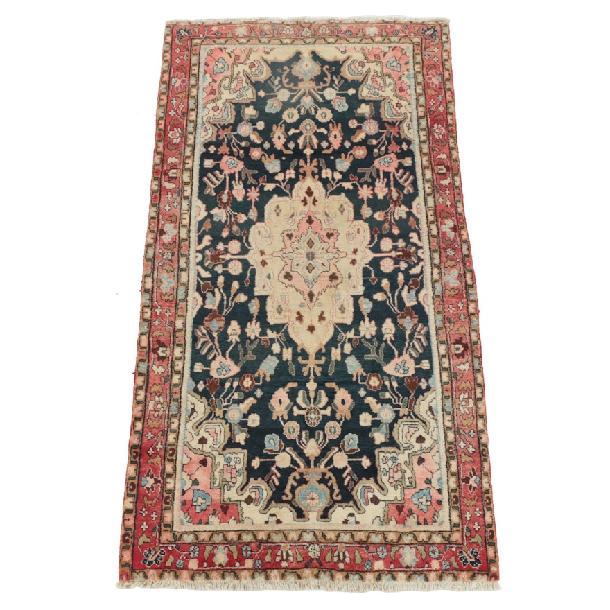 Hand-Knotted Persian Hamadan Wool Area Rug