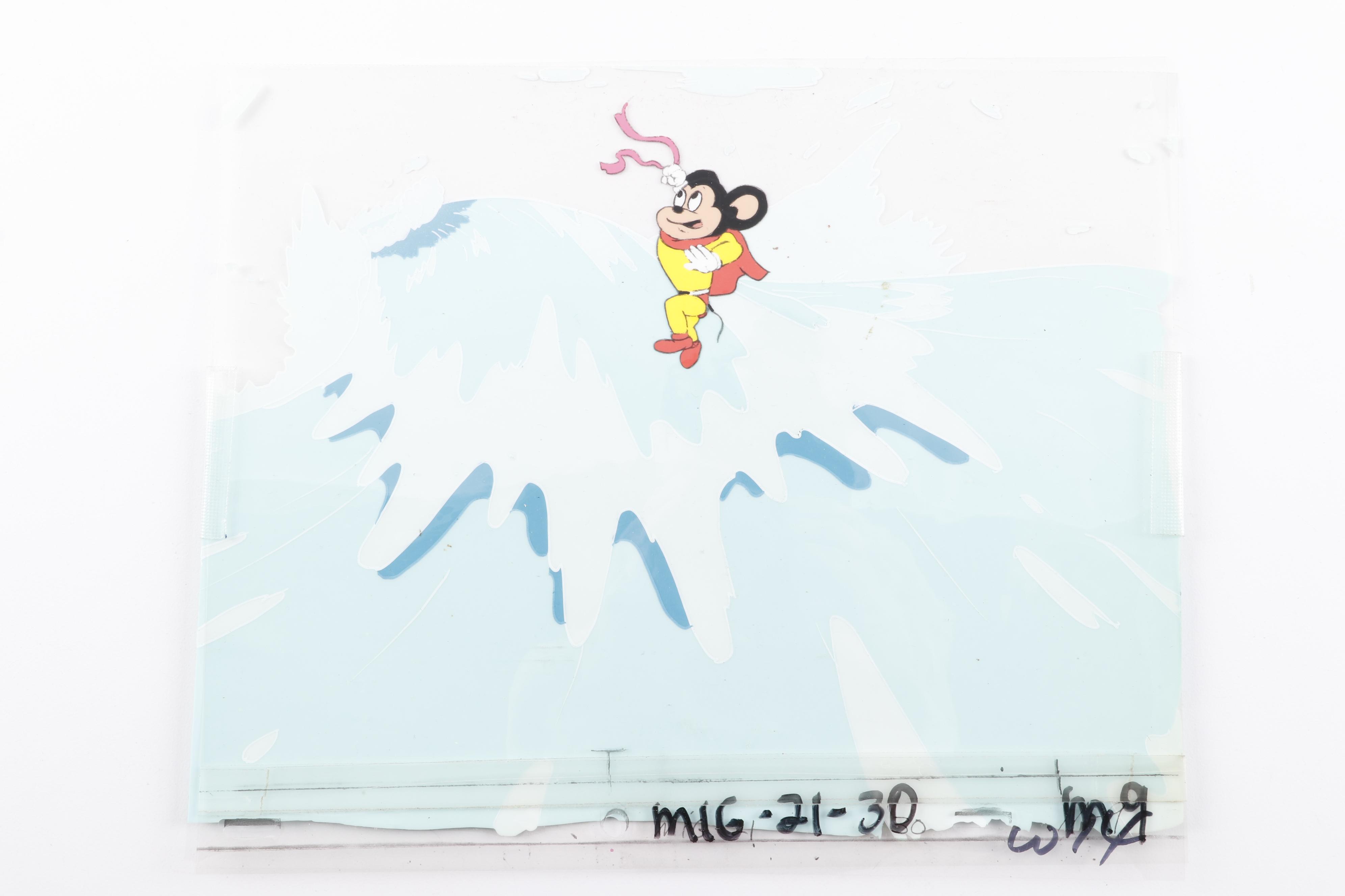 Vintage Superman and Mighty Mouse Animation Cels