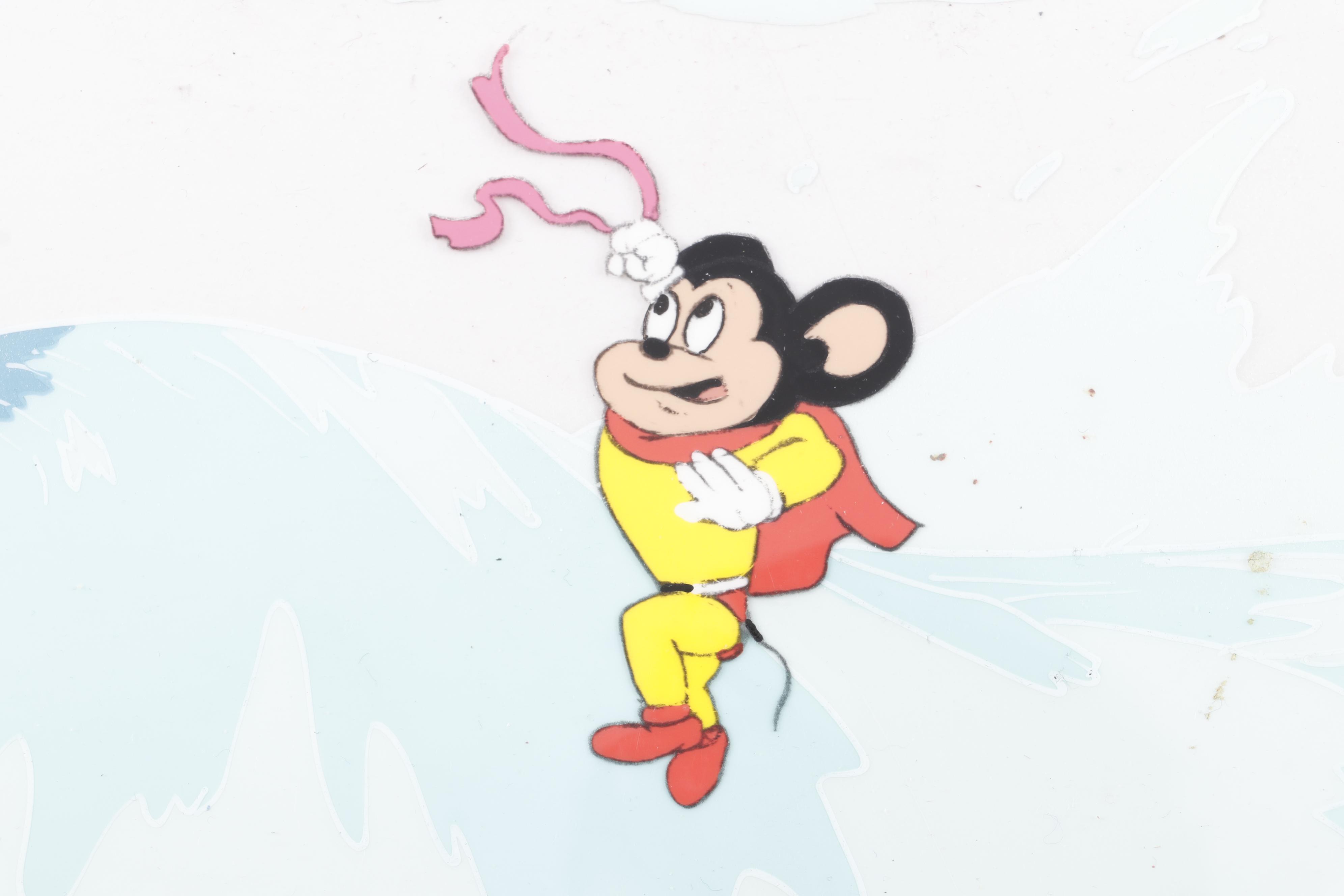 Vintage Superman and Mighty Mouse Animation Cels