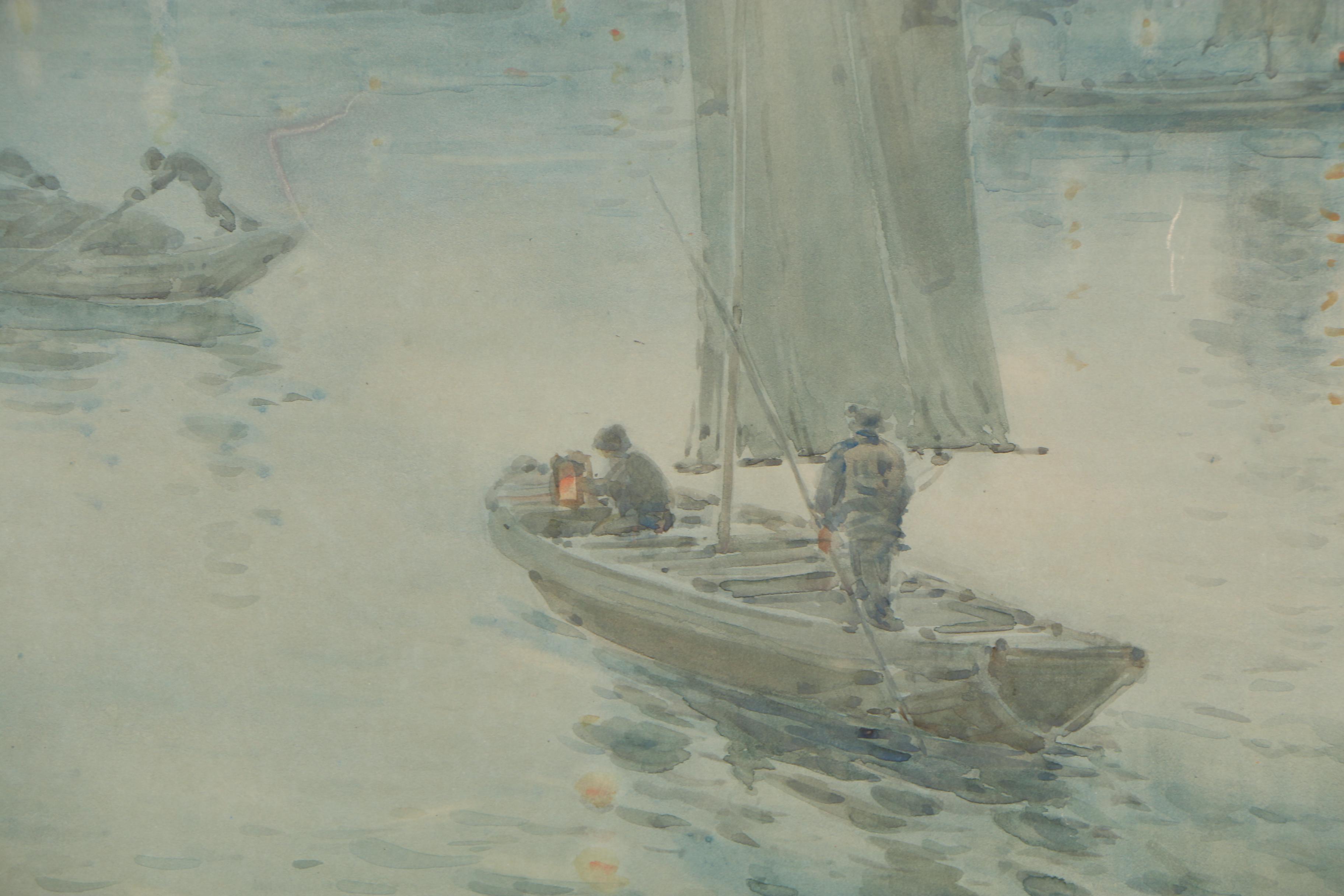 Yamada Baske Tokyo Watercolor Painting, 1911