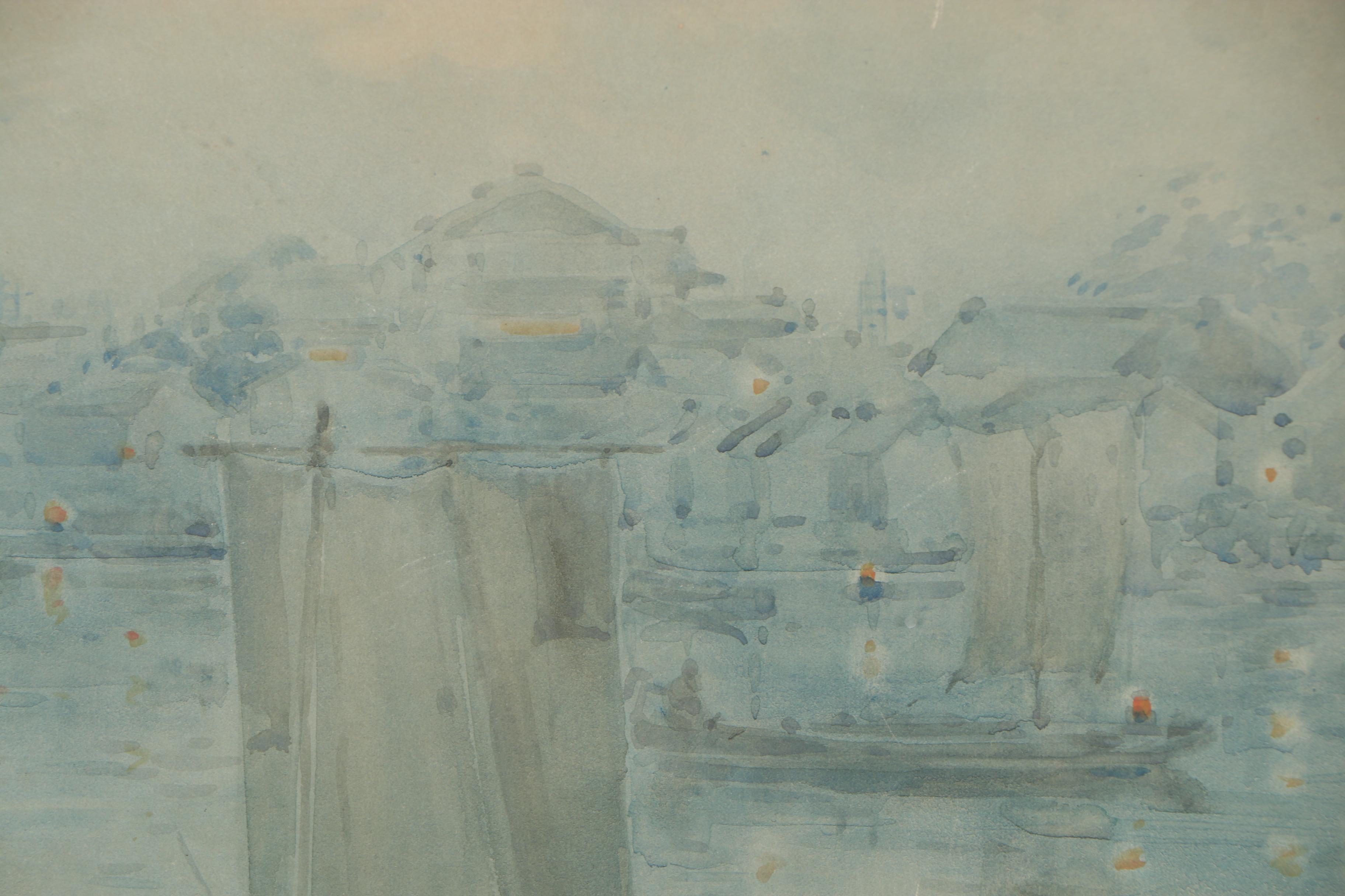 Yamada Baske Tokyo Watercolor Painting, 1911