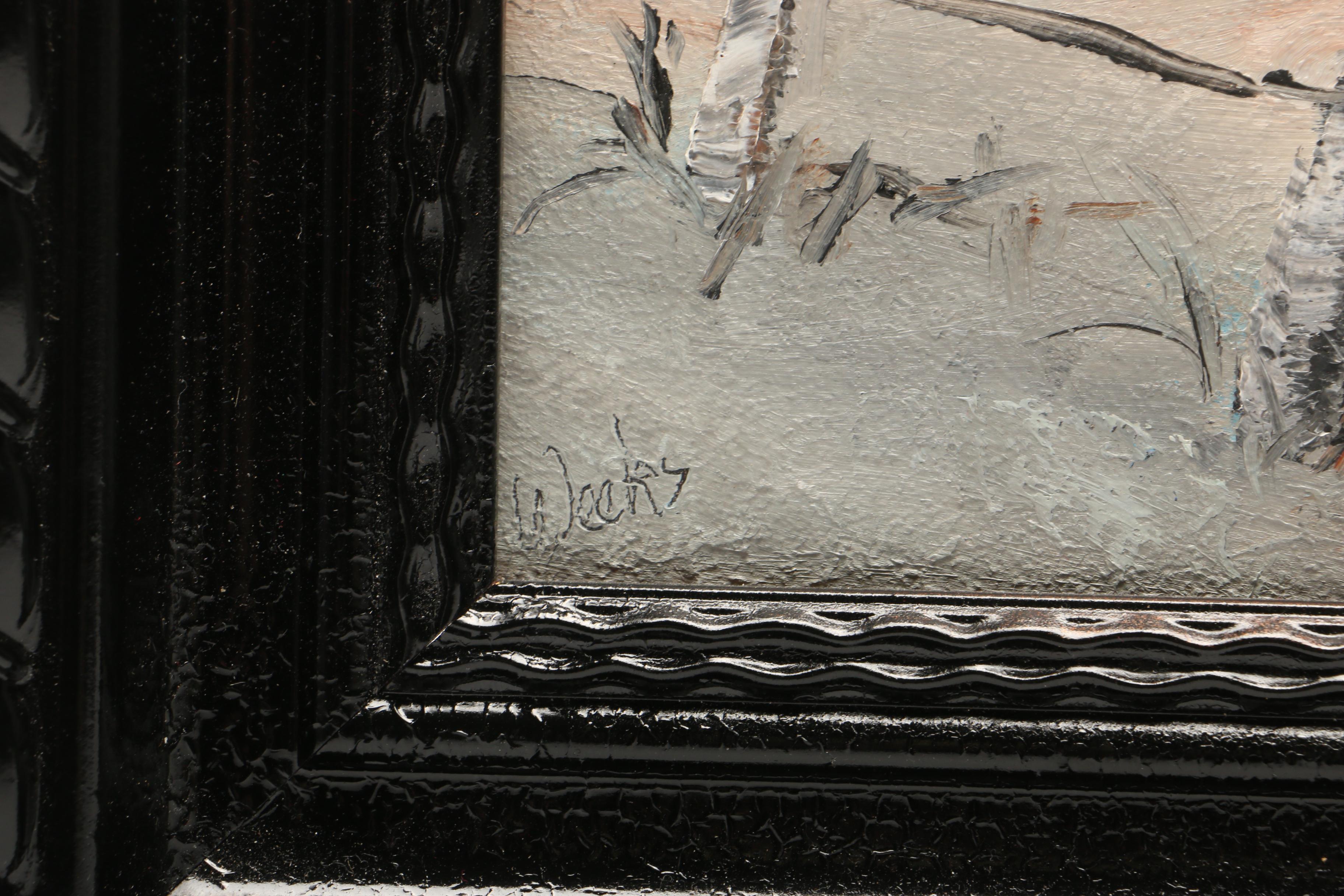 Trish Weeks Expressionist Style Oil Painting of Coastal Landscape