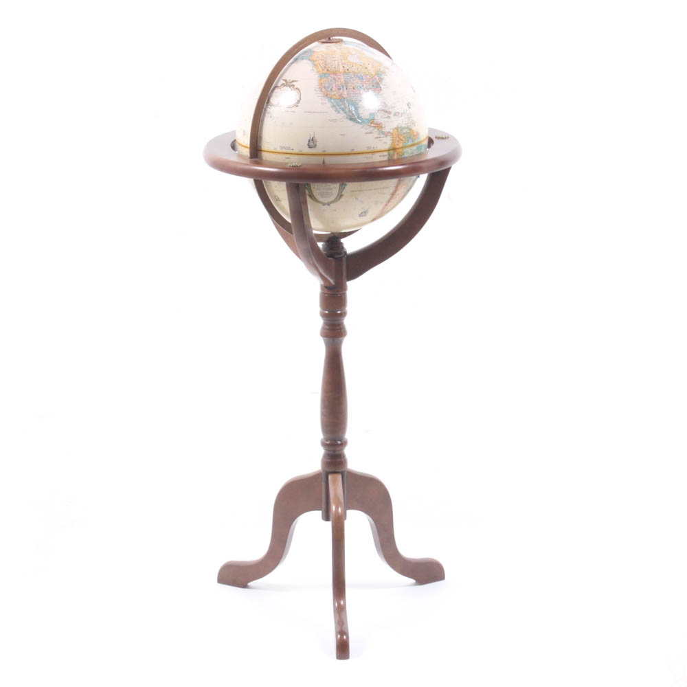 Replogle 12-Inch Globe on Wooden Stand