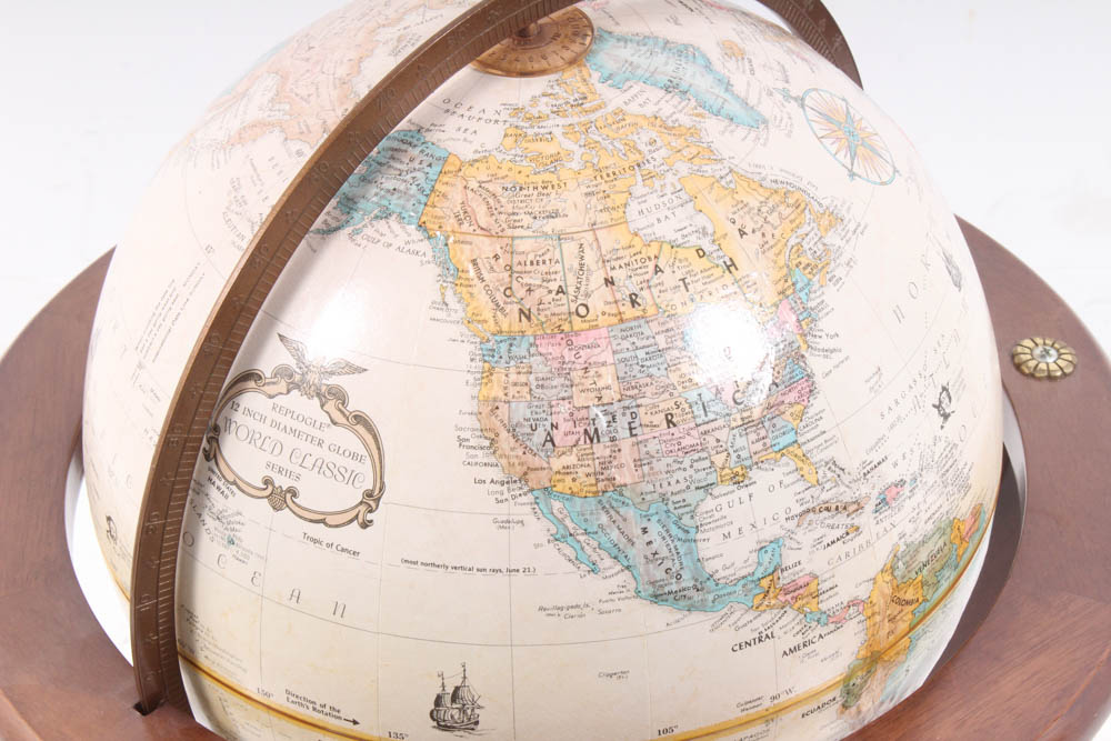 Replogle 12-Inch Globe on Wooden Stand