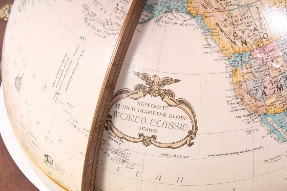 Replogle 12-Inch Globe on Wooden Stand