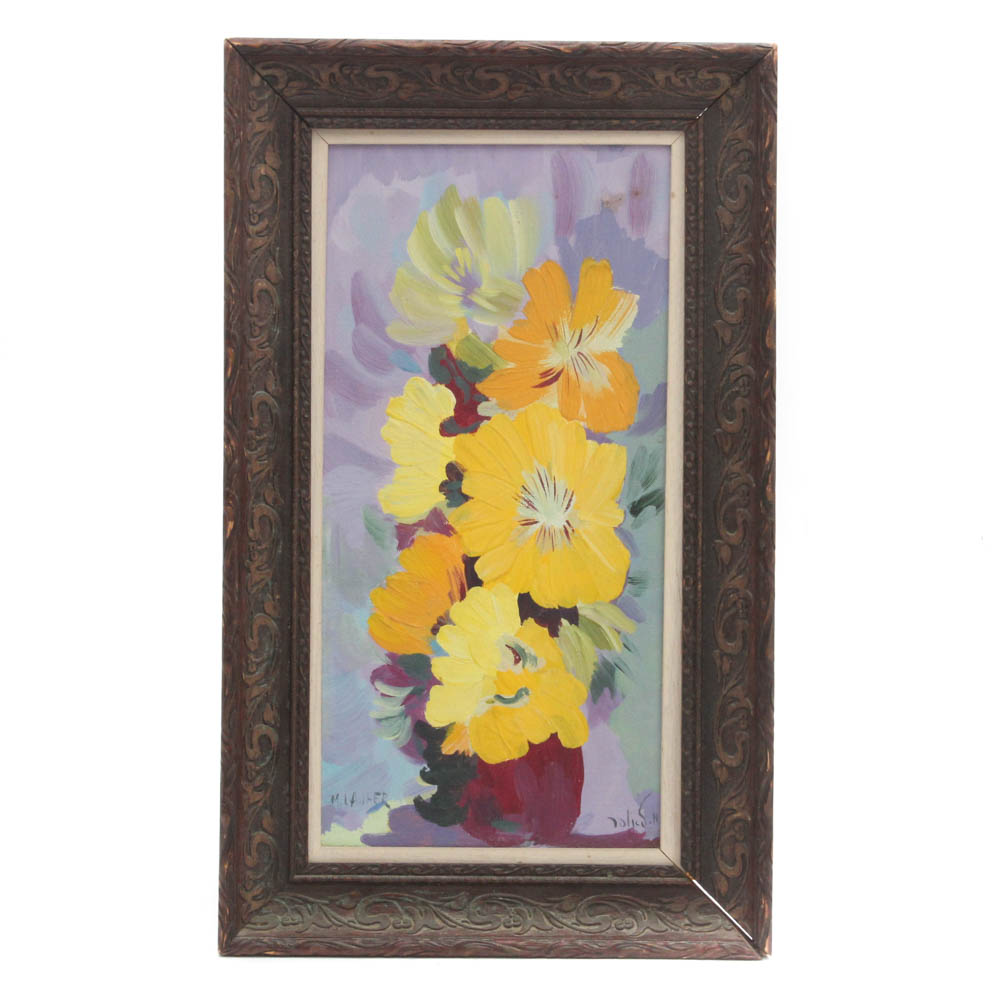 Milia Laufer Floral Still Life Oil Painting