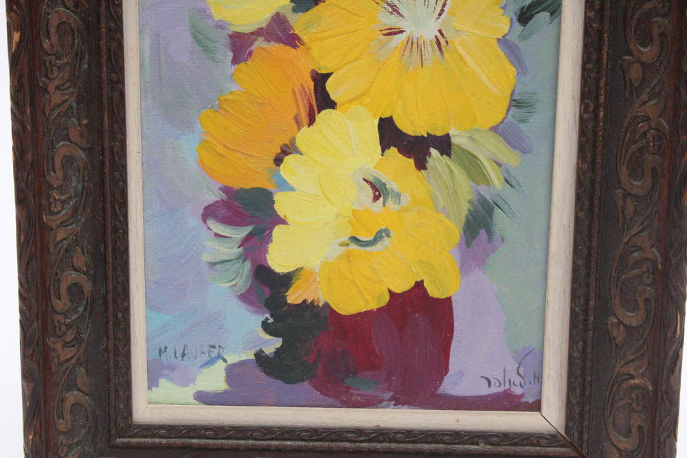 Milia Laufer Floral Still Life Oil Painting