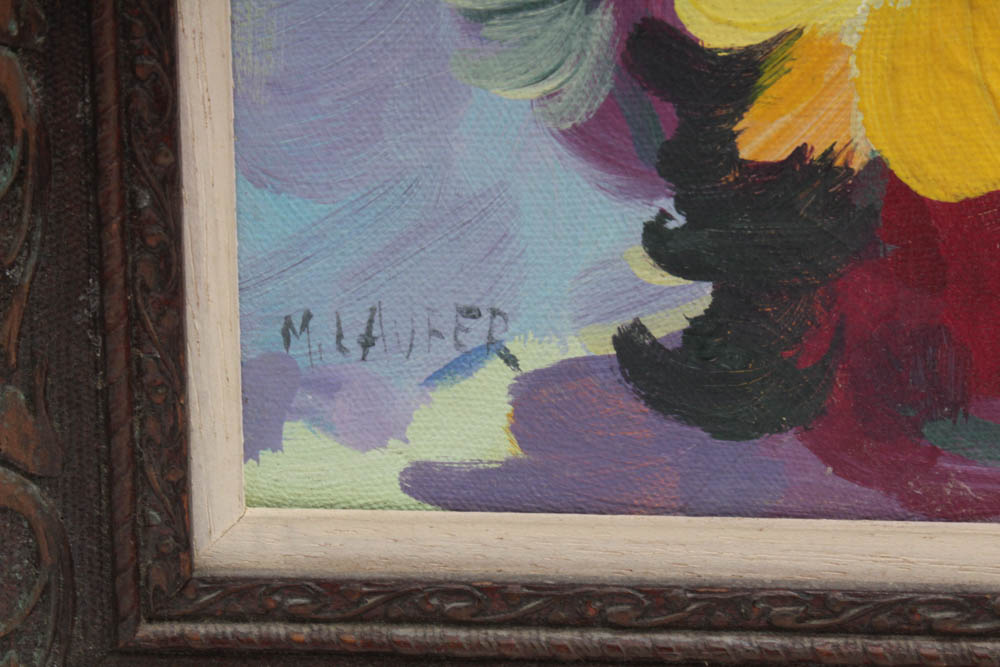 Milia Laufer Floral Still Life Oil Painting