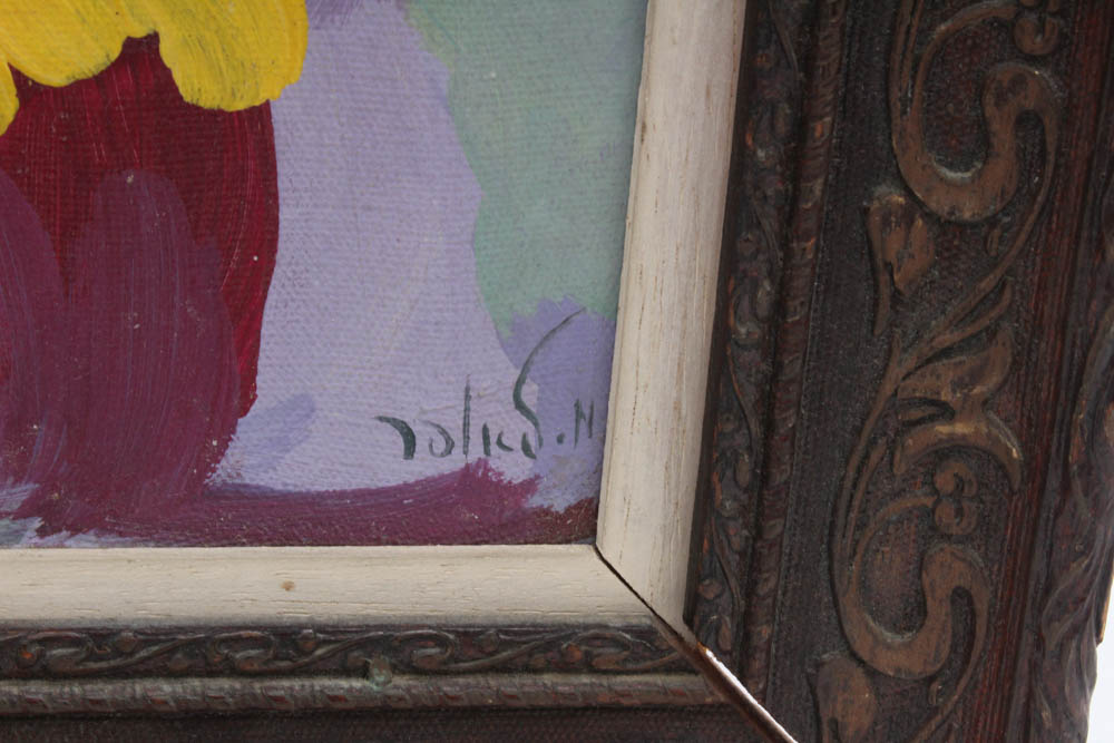 Milia Laufer Floral Still Life Oil Painting