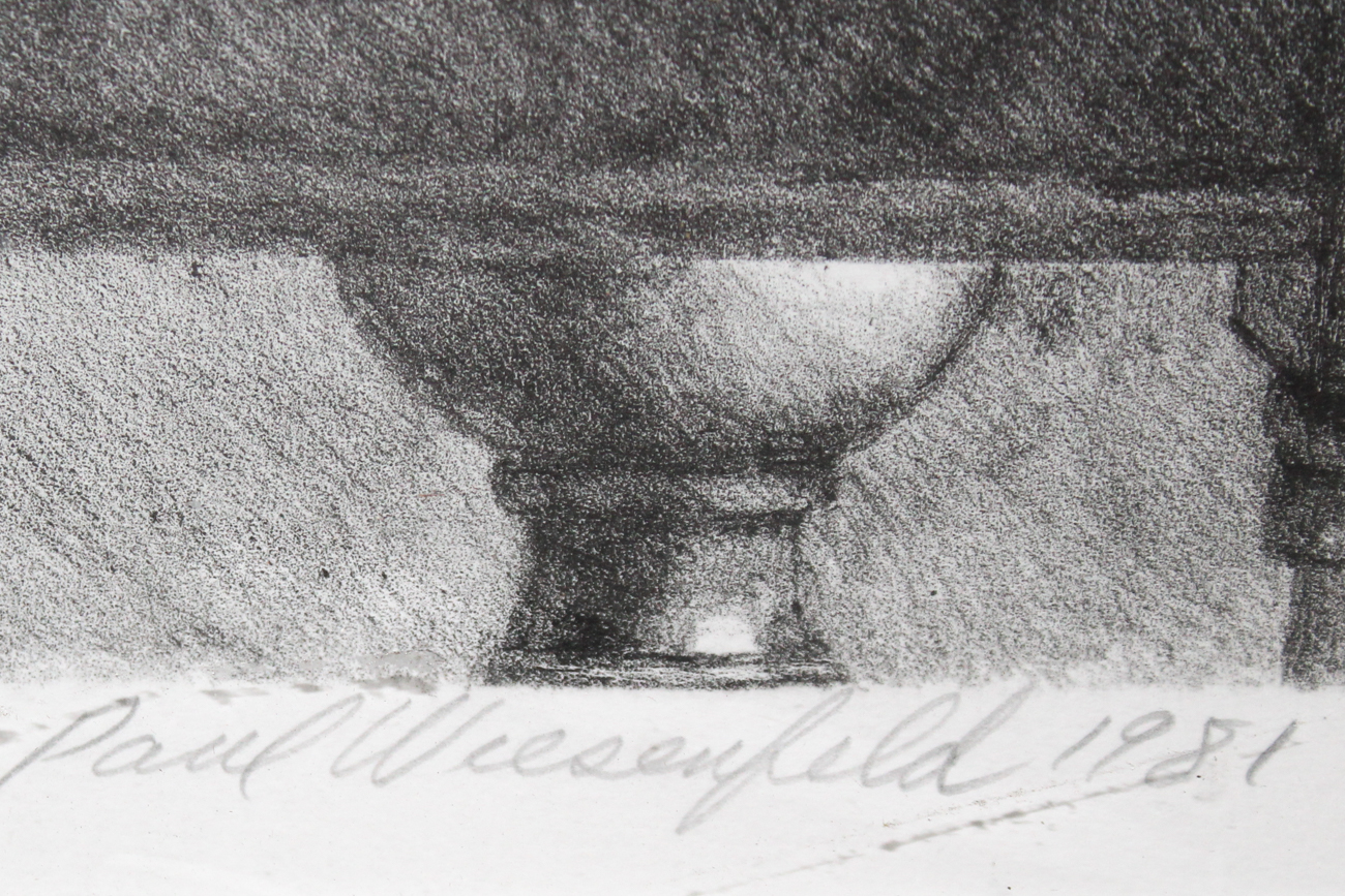 Paul Wiesenfeld Lithograph "Coffee Service"