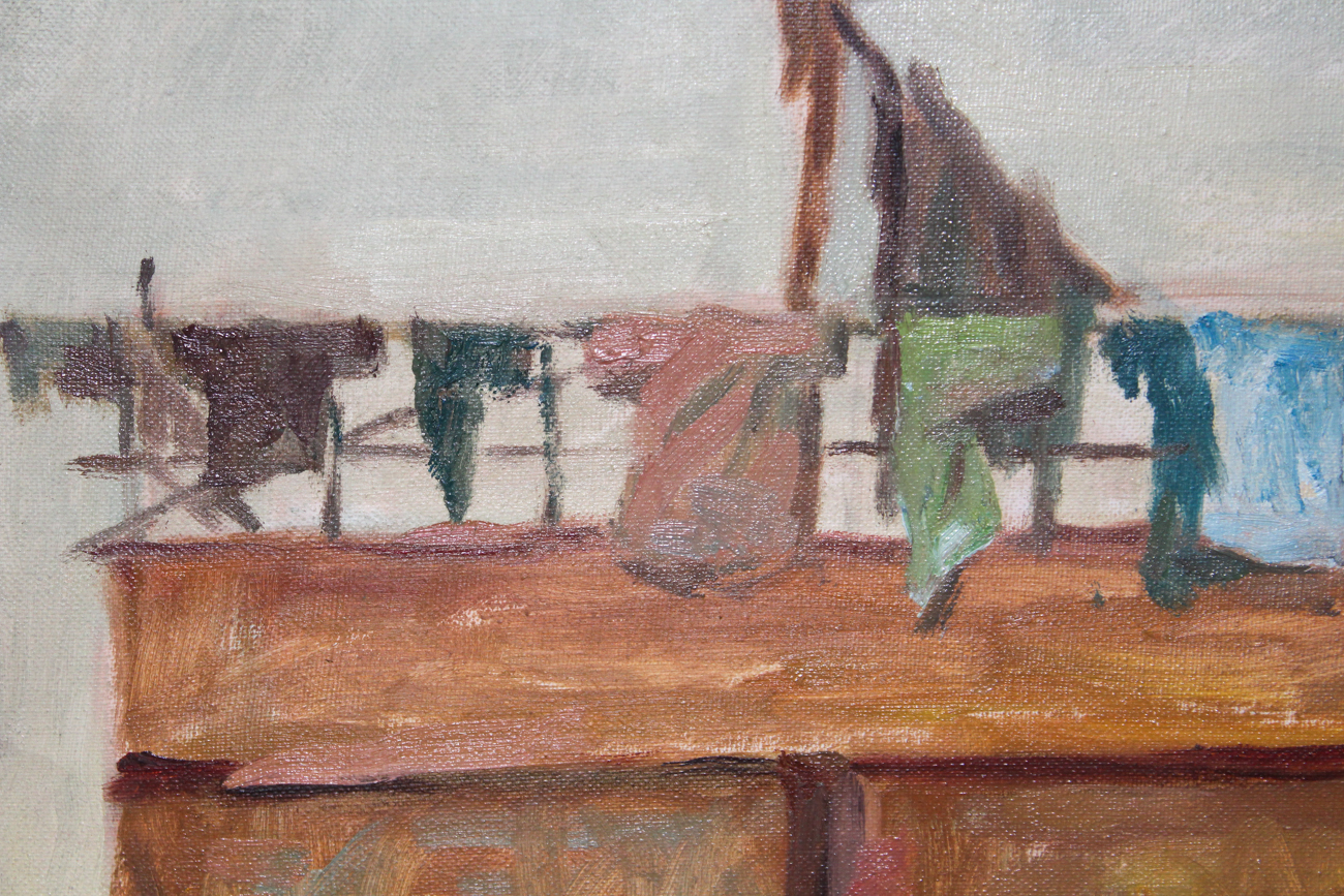 Chuck Wong Oil Painting of Boat