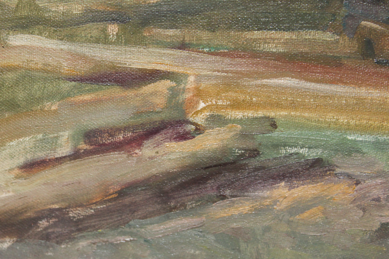 Chuck Wong Oil Painting of Boat