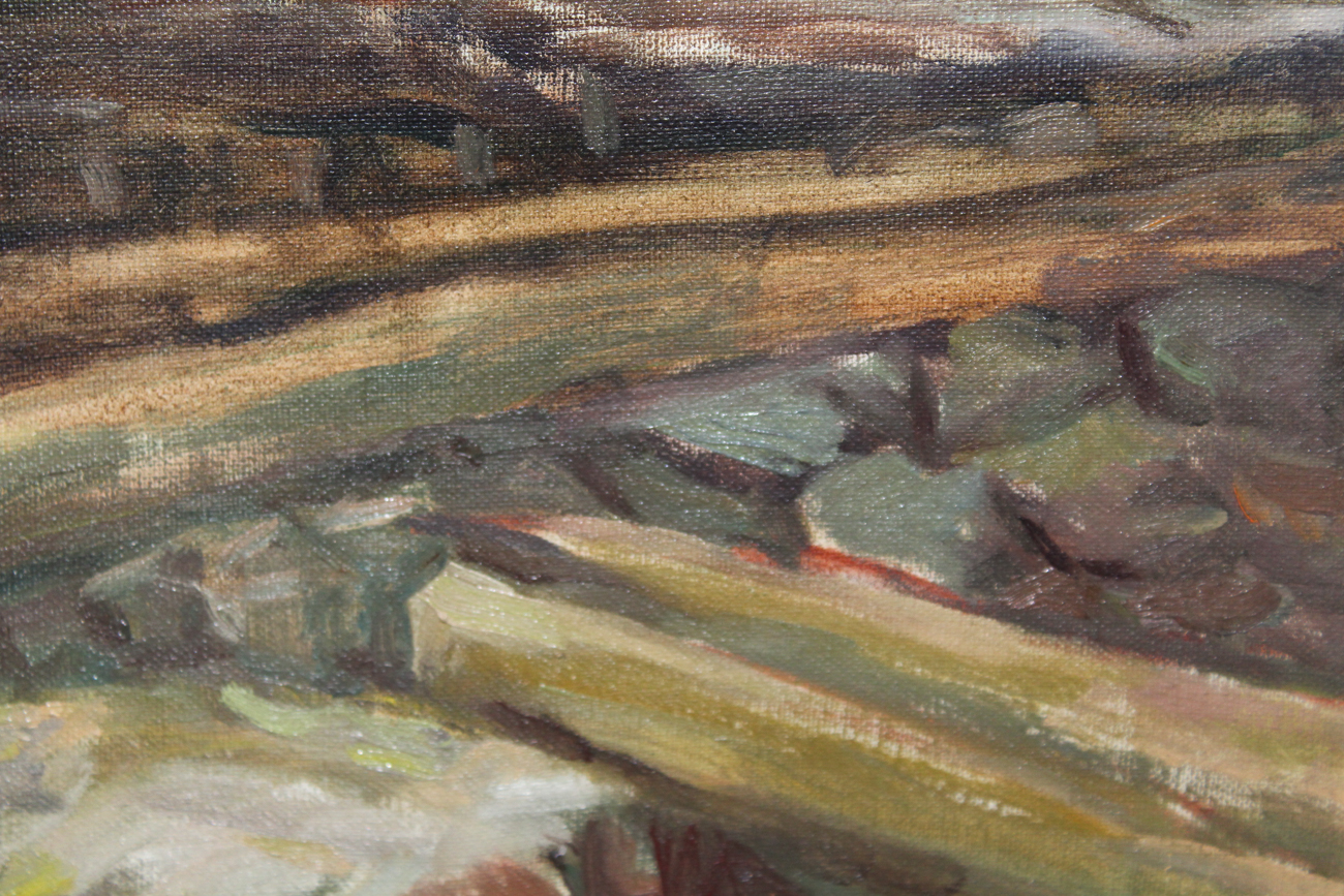 Chuck Wong Oil Painting of Boat