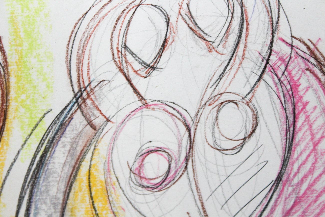 Hugo Rodriguez Pastel Drawing "Final Group Performance"