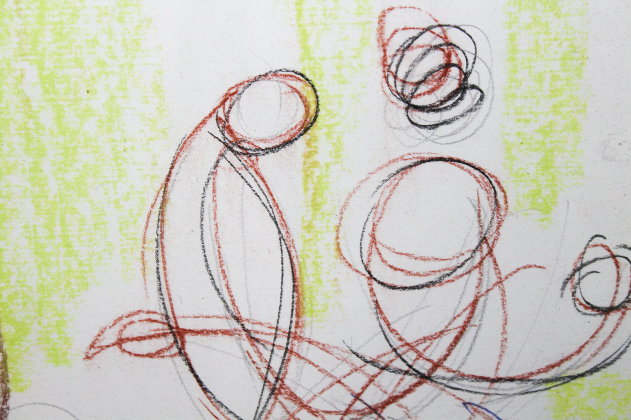 Hugo Rodriguez Pastel Drawing "Final Group Performance"