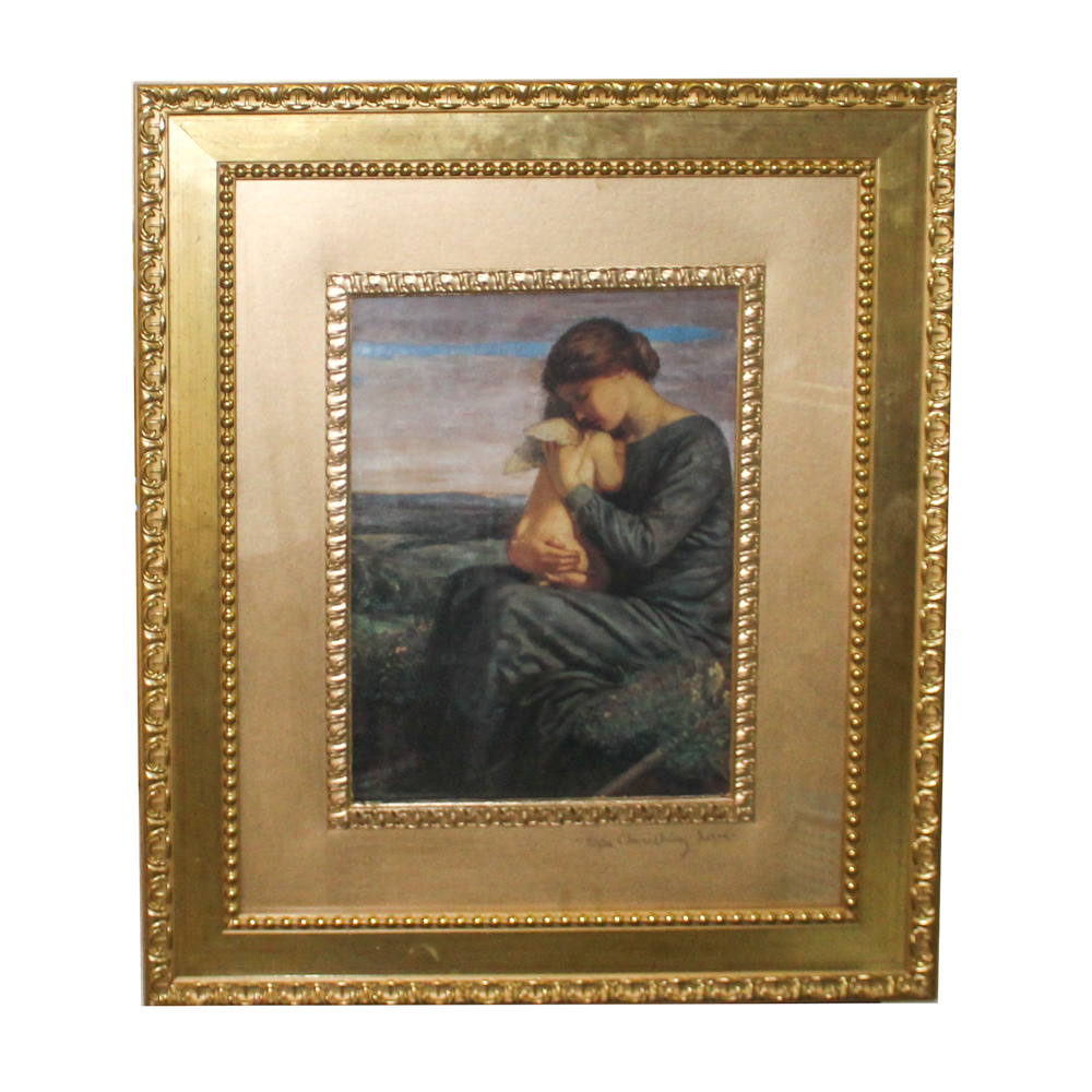 Offset Lithograph after Harry Robert Mileham "Hope Cherishing Love"