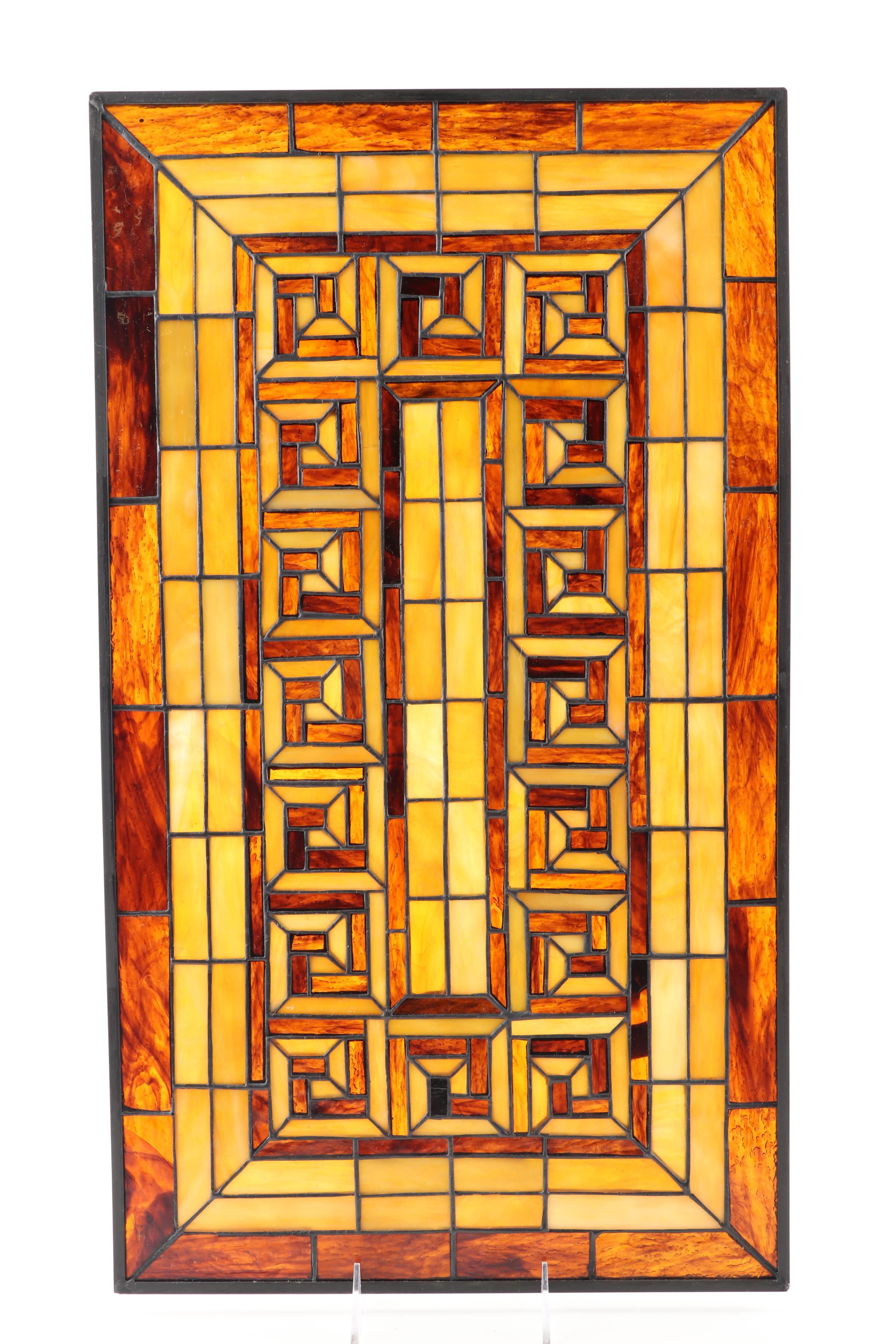 Hand-Crafted Stained Glass Hanging Panel