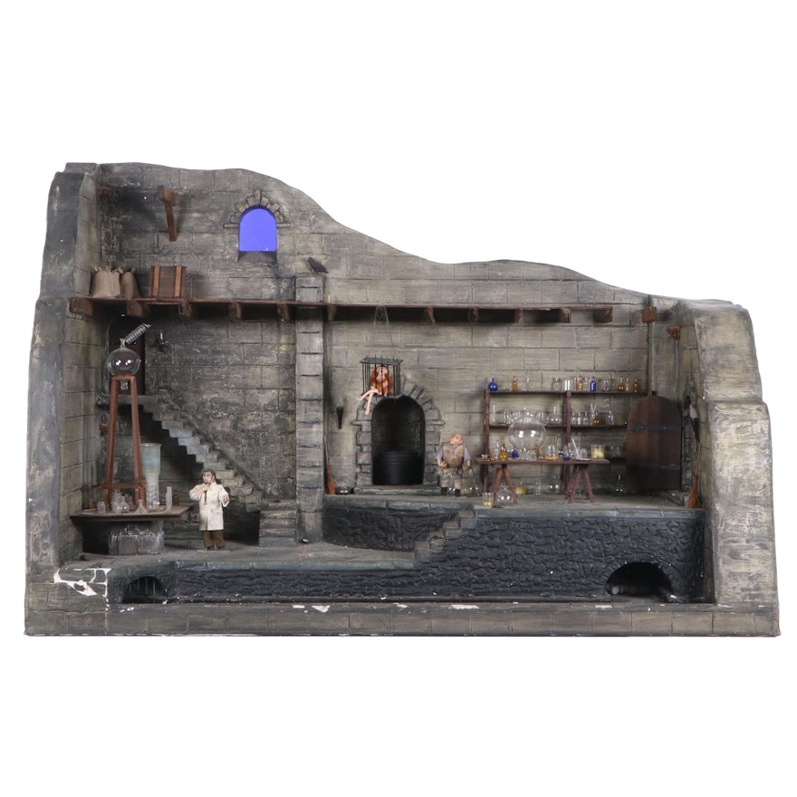 Frankenstein's Laboratory Electrified Dollhouse with Ray Storey Glass Miniatures