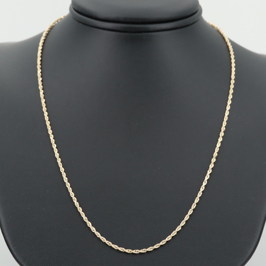 Michael Anthony 14K Yellow Gold Rope Chain Necklace