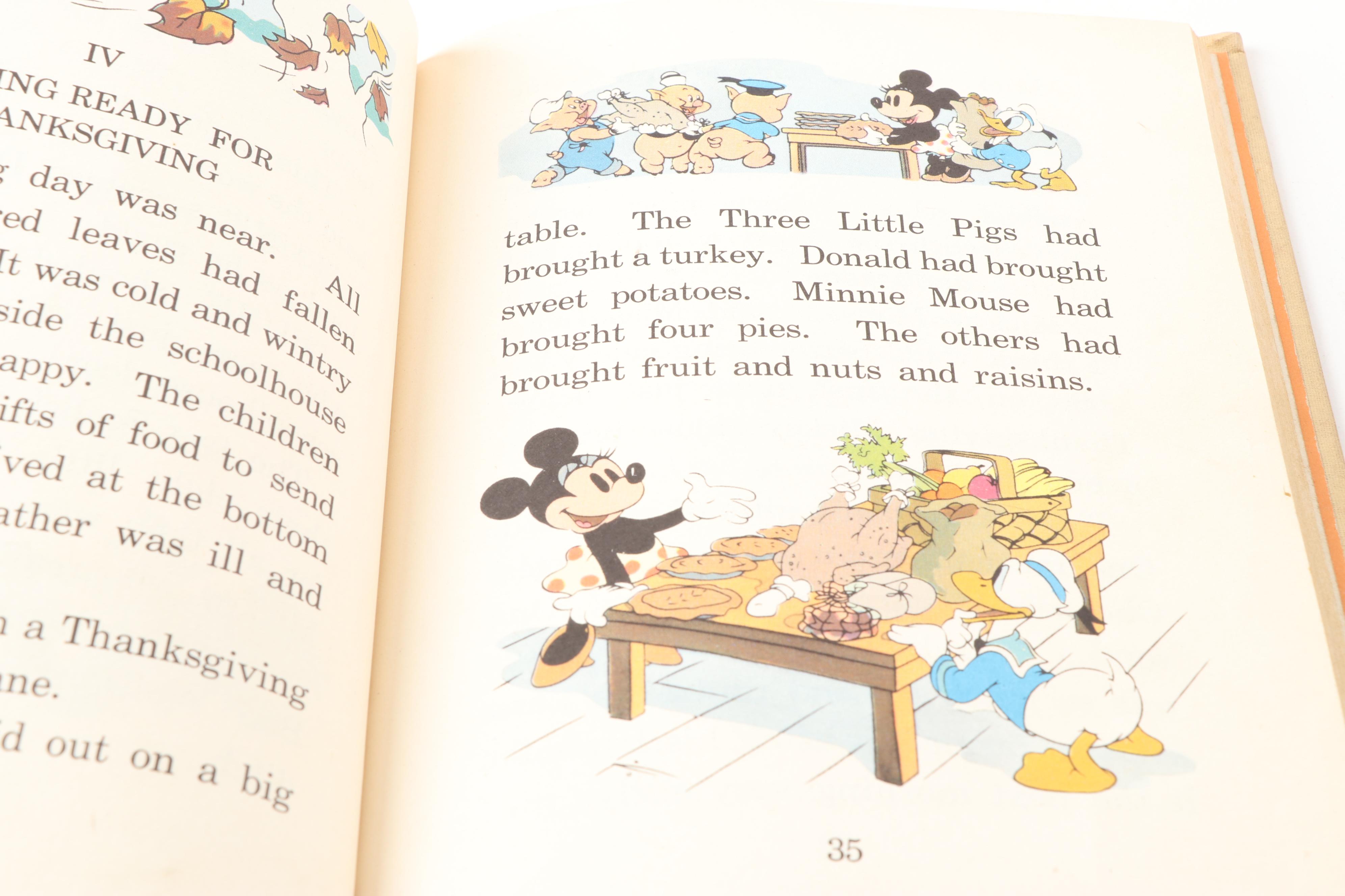 Walt Disney Story Books Including "School Days in Disneyville"