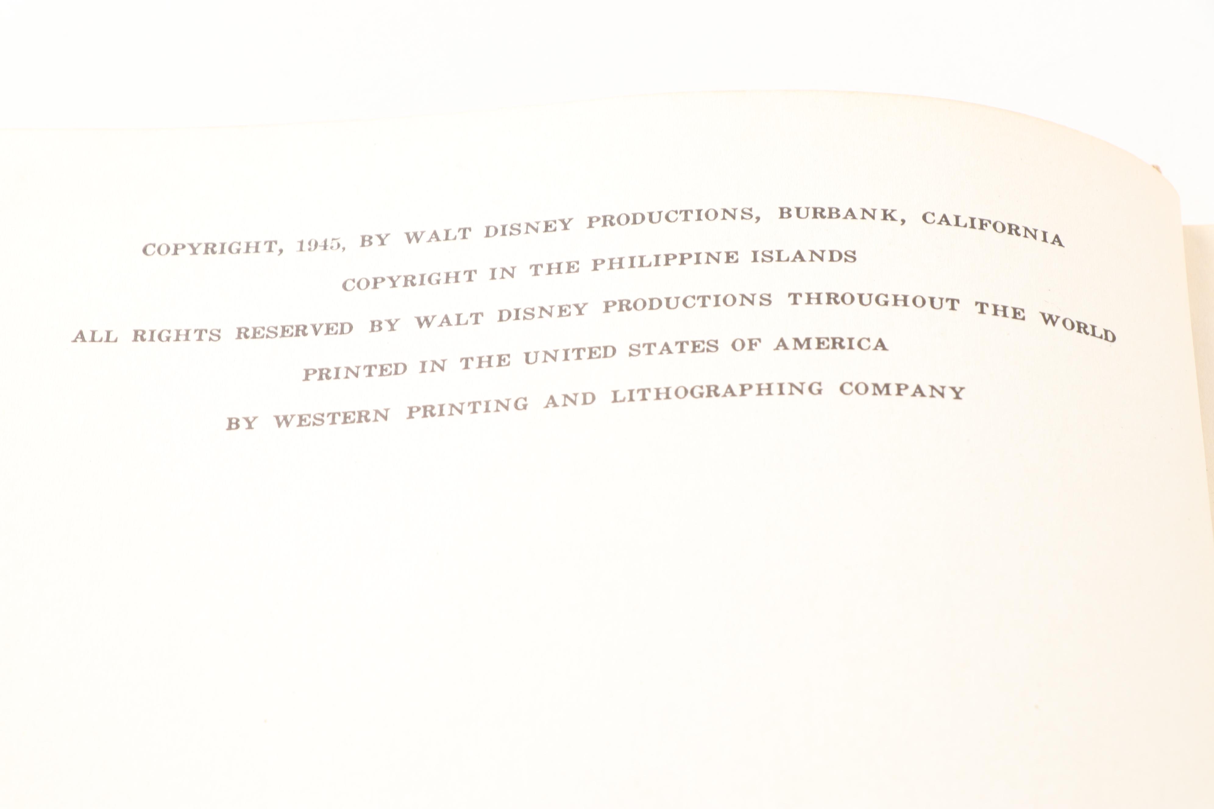 Walt Disney Story Books Including "School Days in Disneyville"