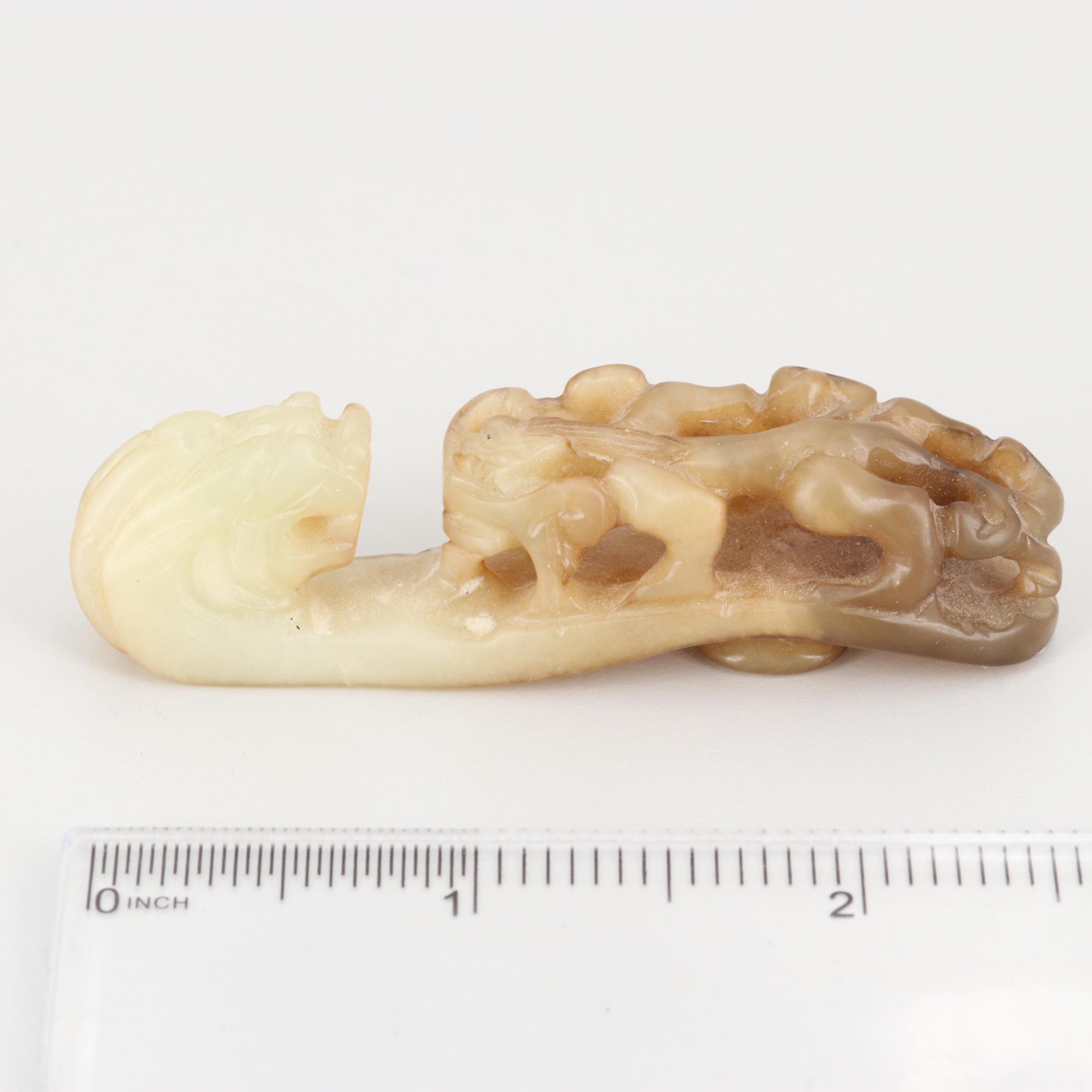 Chinese Carved Serpentine Belt Hook