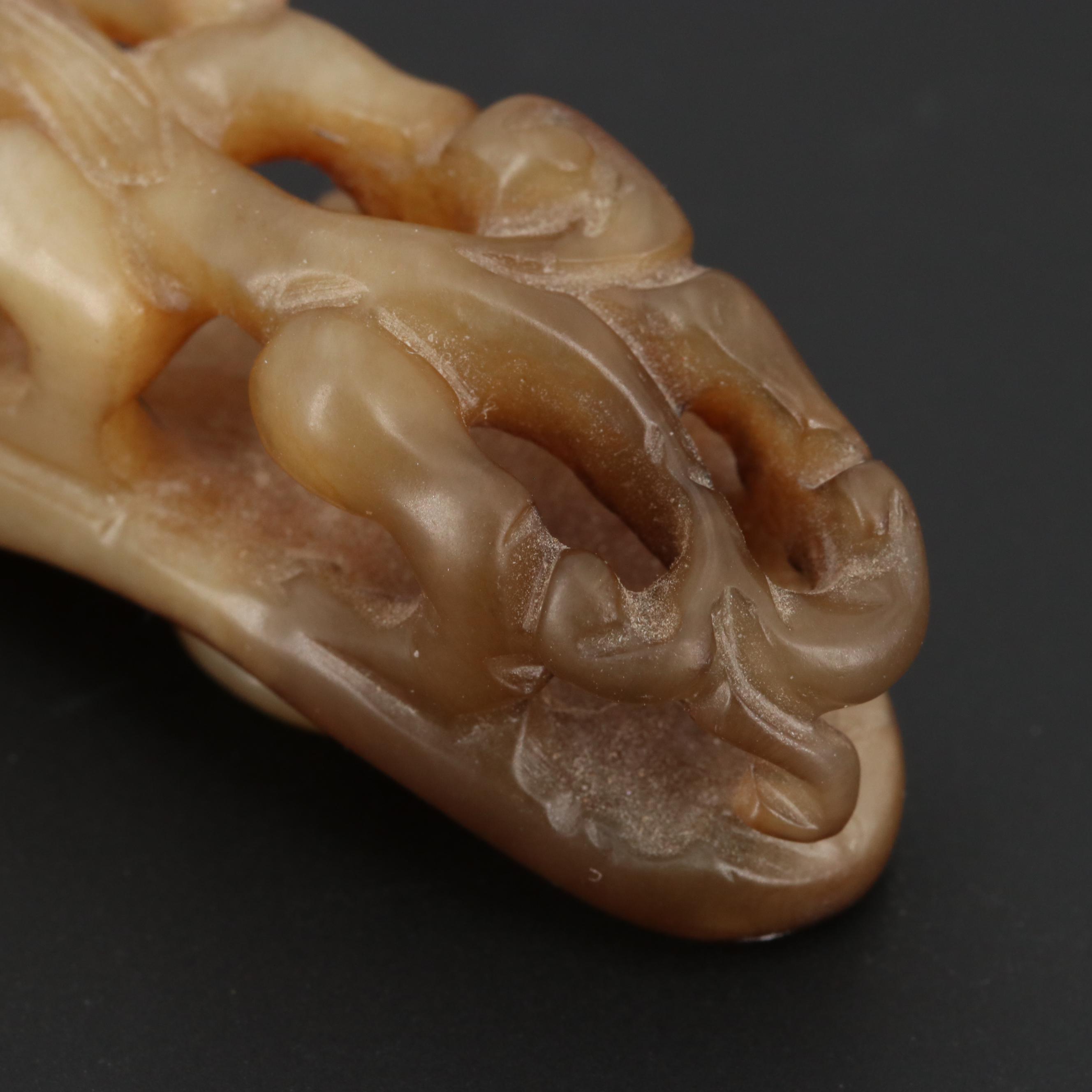 Chinese Carved Serpentine Belt Hook