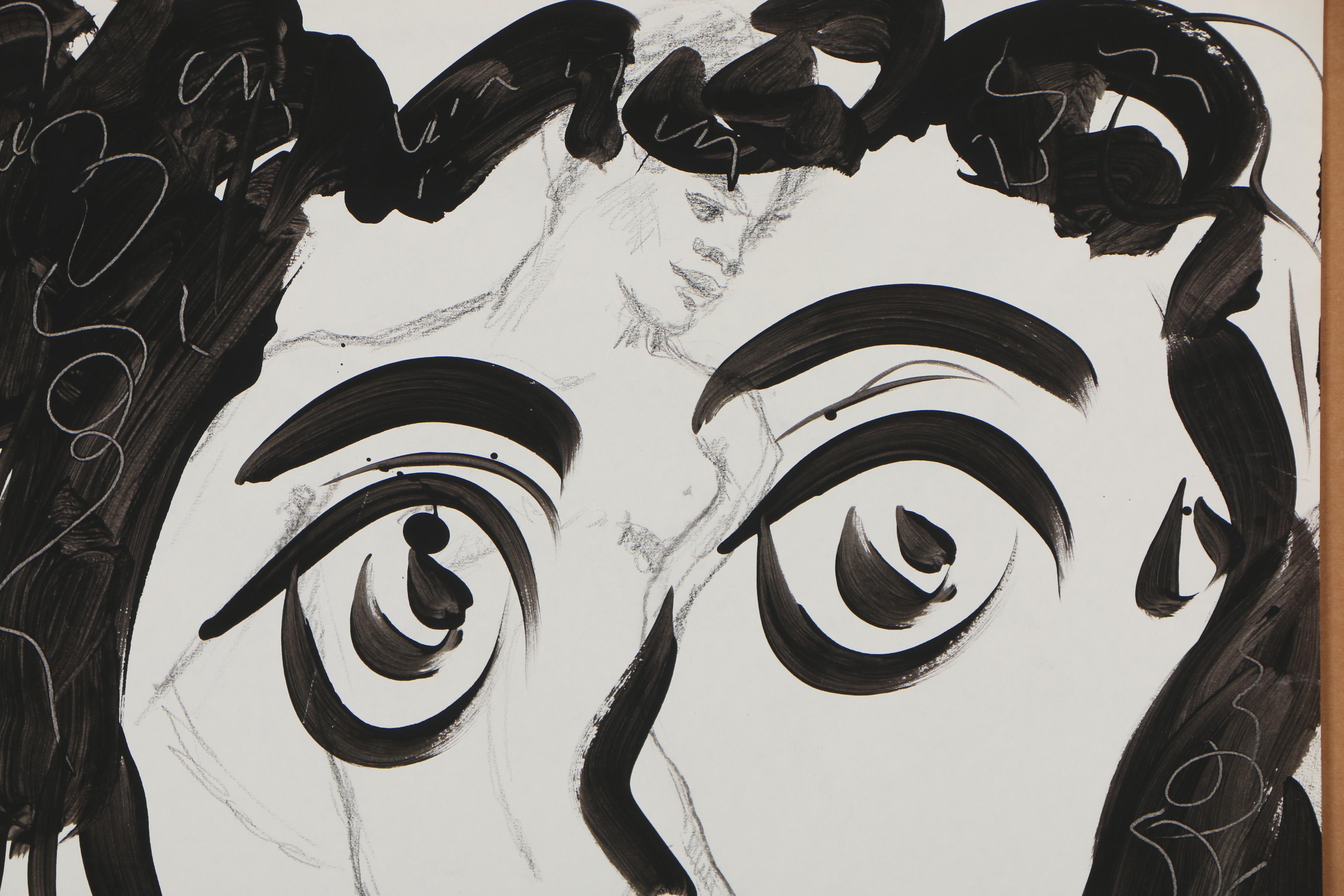 Peter Robert Keil Mixed Media Painting "Lady"