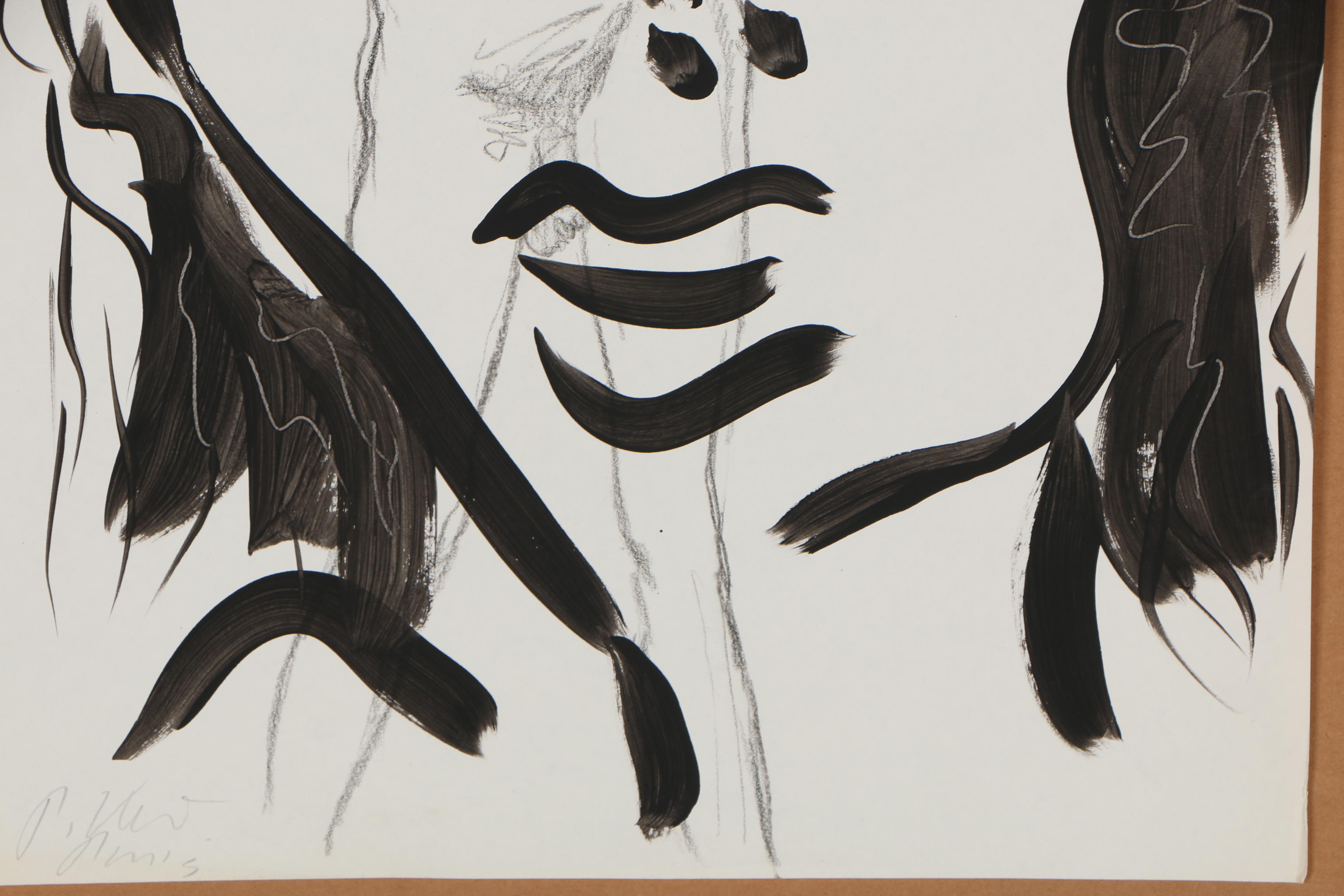 Peter Robert Keil Mixed Media Painting "Lady"