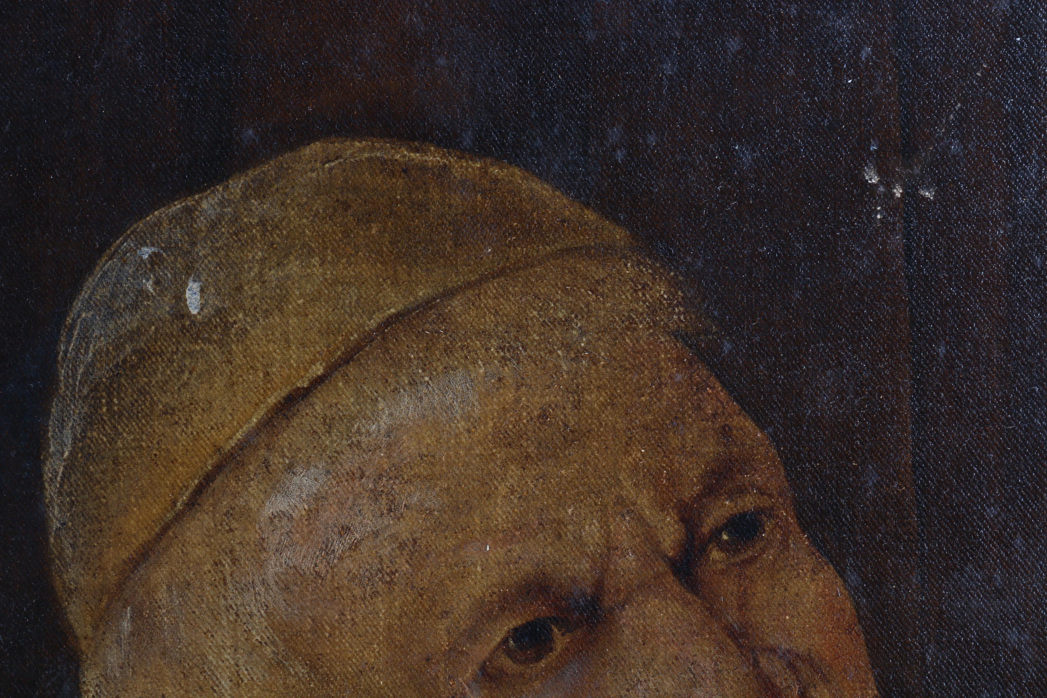 20th Century Oil Painting of Trappist Monk with Beer Barrel