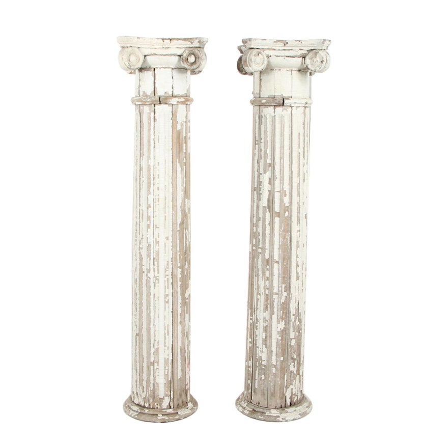 Two Distressed Columns