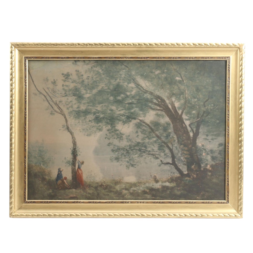 Photogravure After Jean-Baptiste-Camille Corot "Souvenir de Mortefontaine"