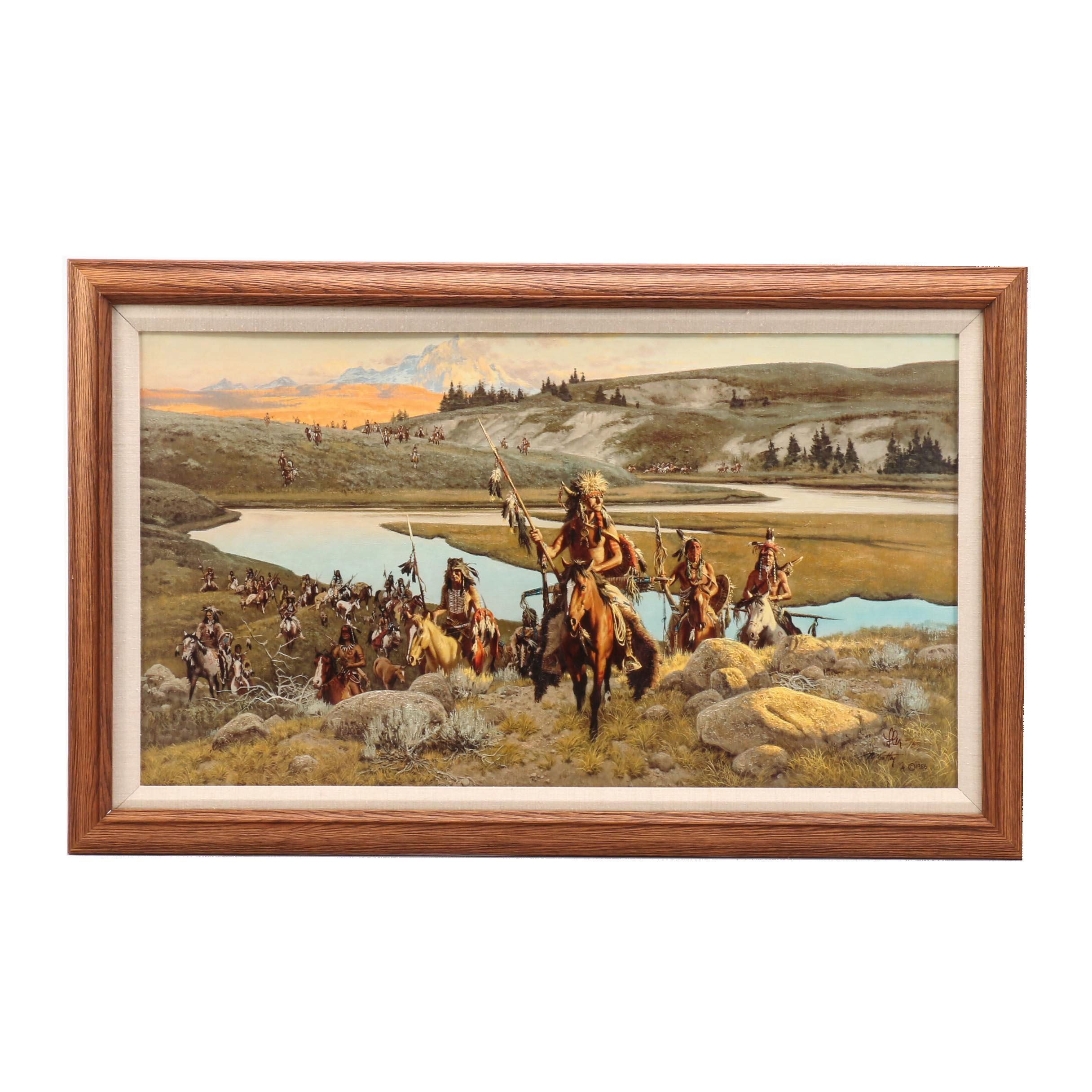 Frank C. McCarthy Limited Edition Textured Canvas Print "After the Council"