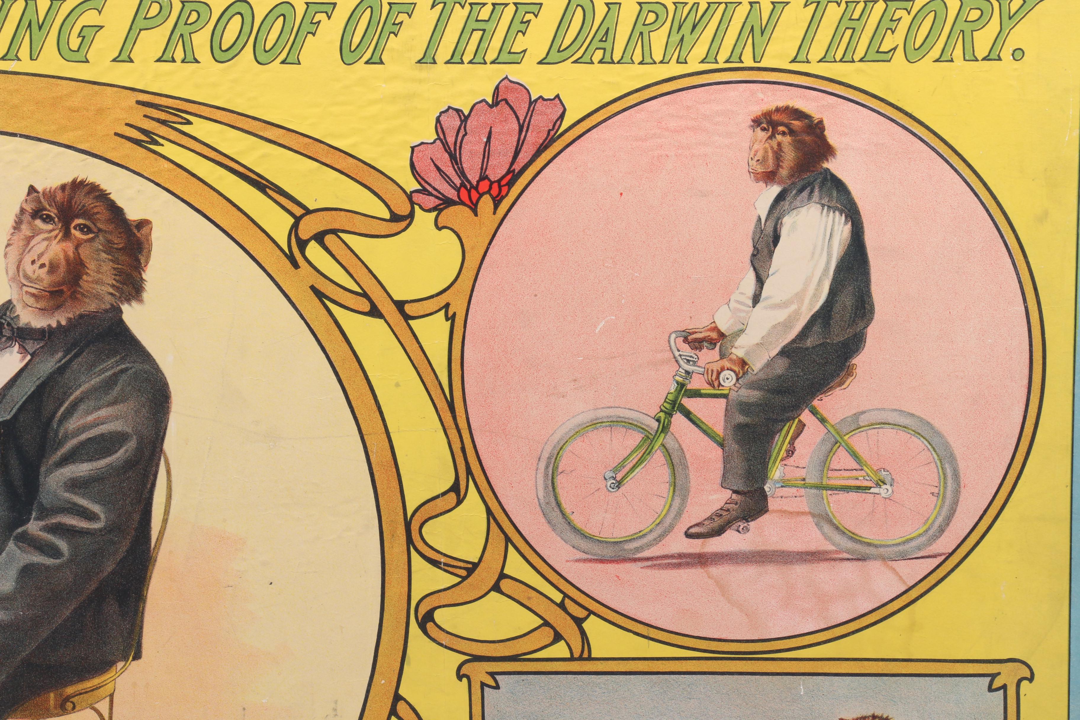 "America's Greatest Monkey Contest" Color Lithograph Advertisement