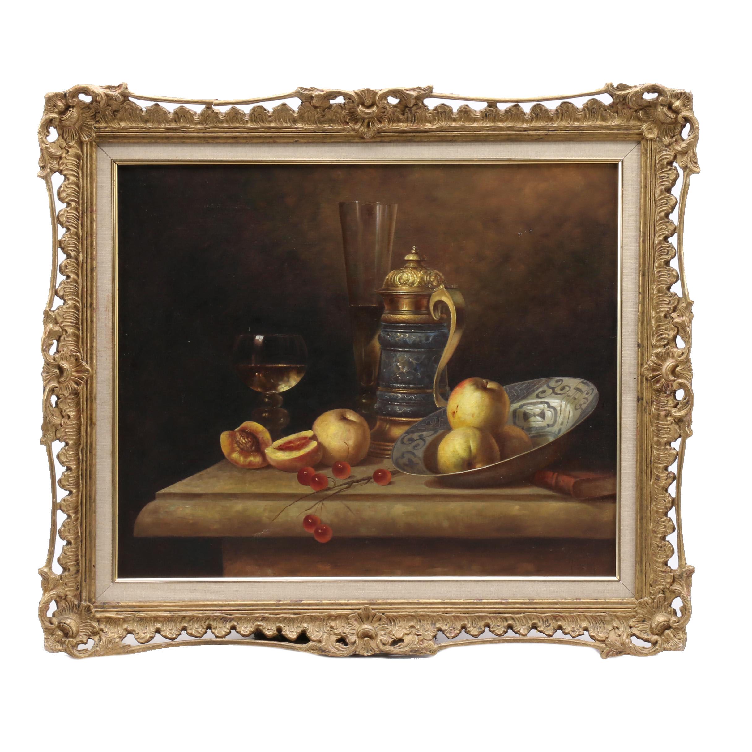 Mid 20th Century Still Life Oil Painting