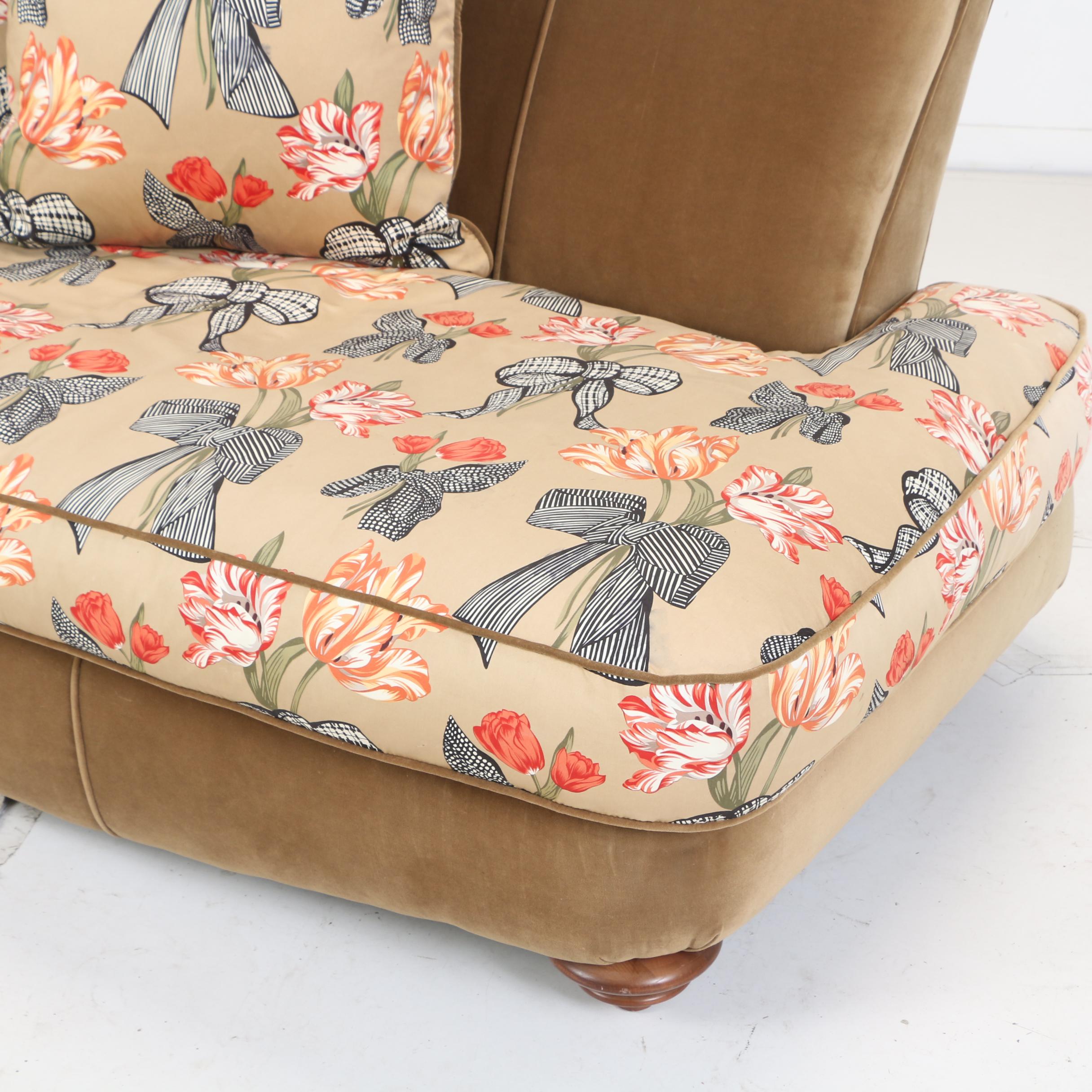 Thayer Coggin Furniture Custom-Upholstered Left-Arm Facing Sofa