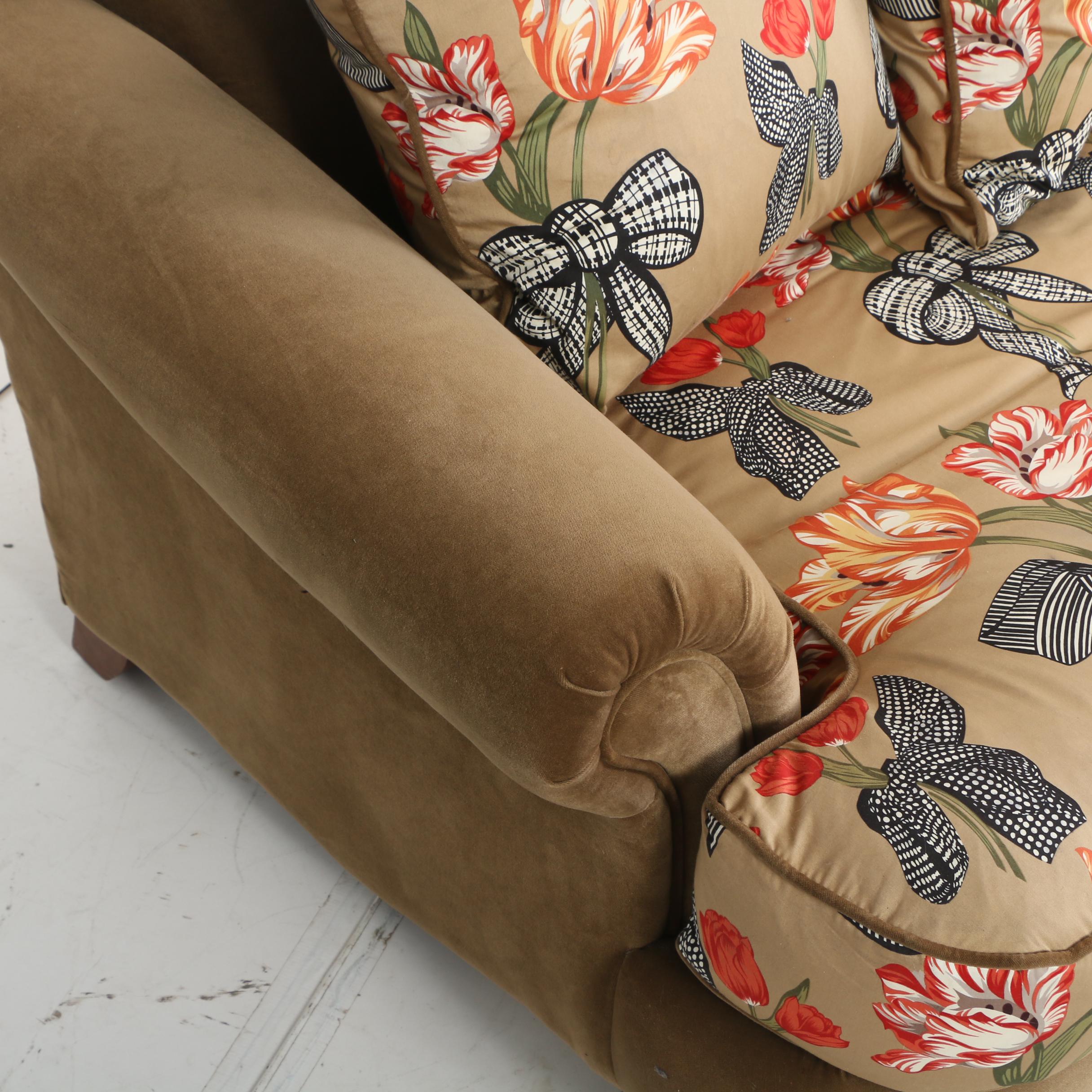 Thayer Coggin Furniture Custom-Upholstered Left-Arm Facing Sofa