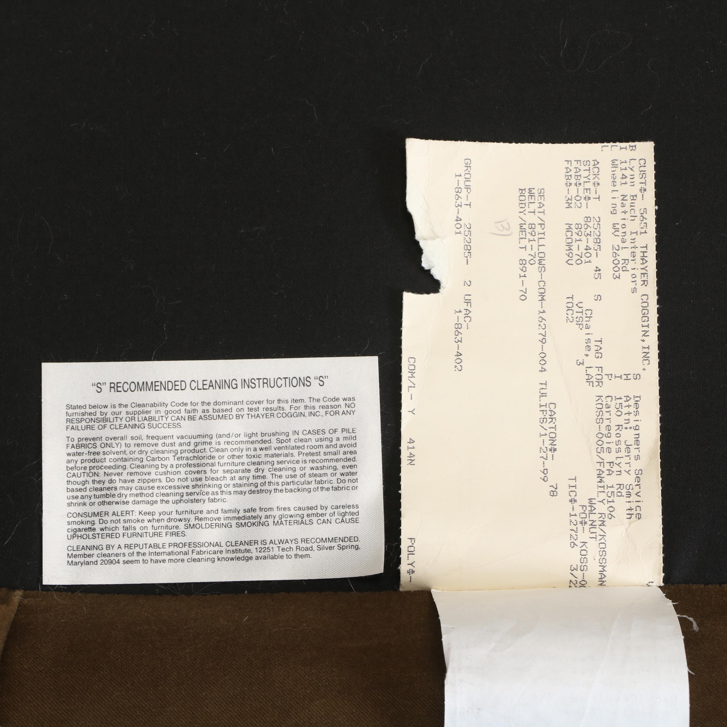 Thayer Coggin Furniture Custom-Upholstered Left-Arm Facing Sofa