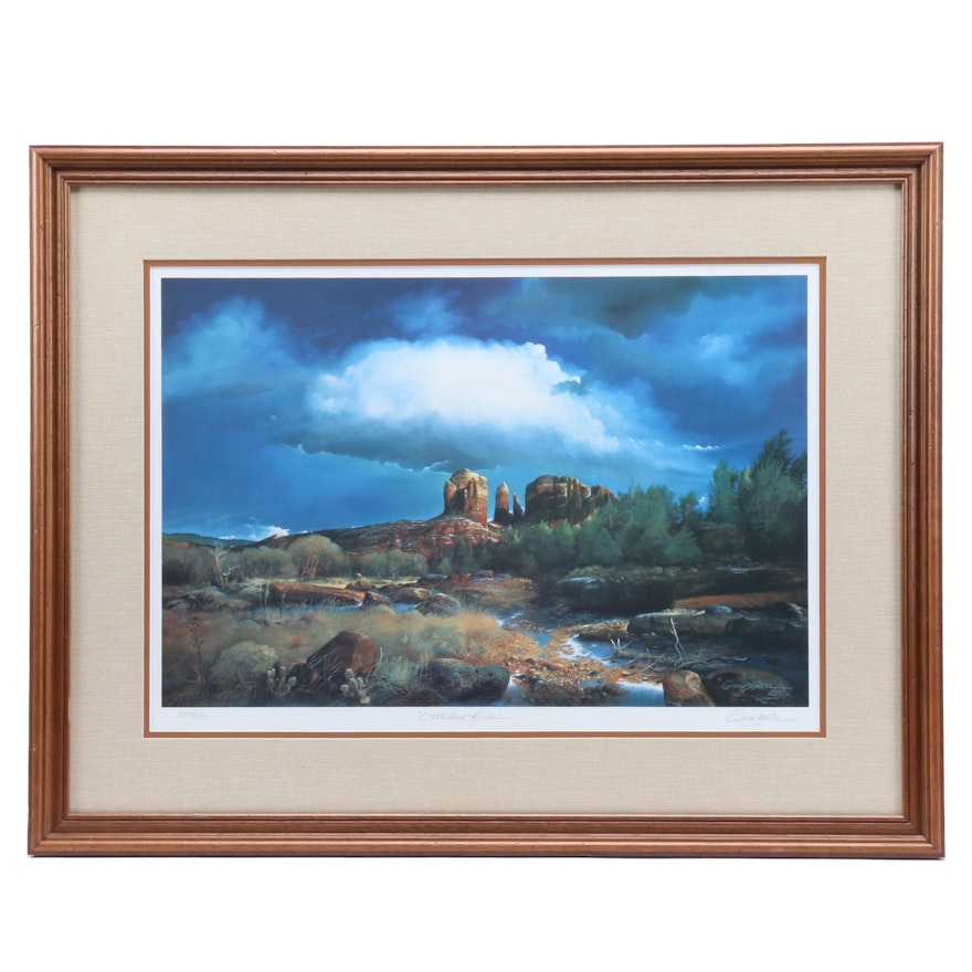 Gary P. Miller Limited Edition Offset Lithograph "Cathedral Rocks"