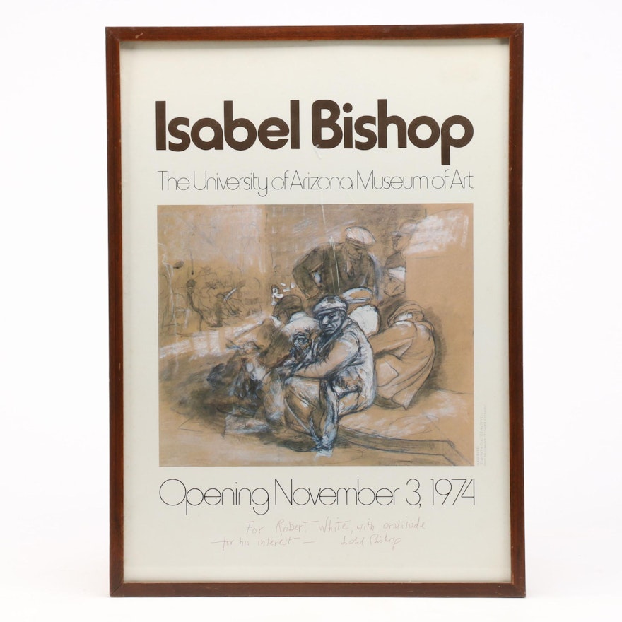 1974 Offset Lithograph Exhibition Poster after Isabel Bishop