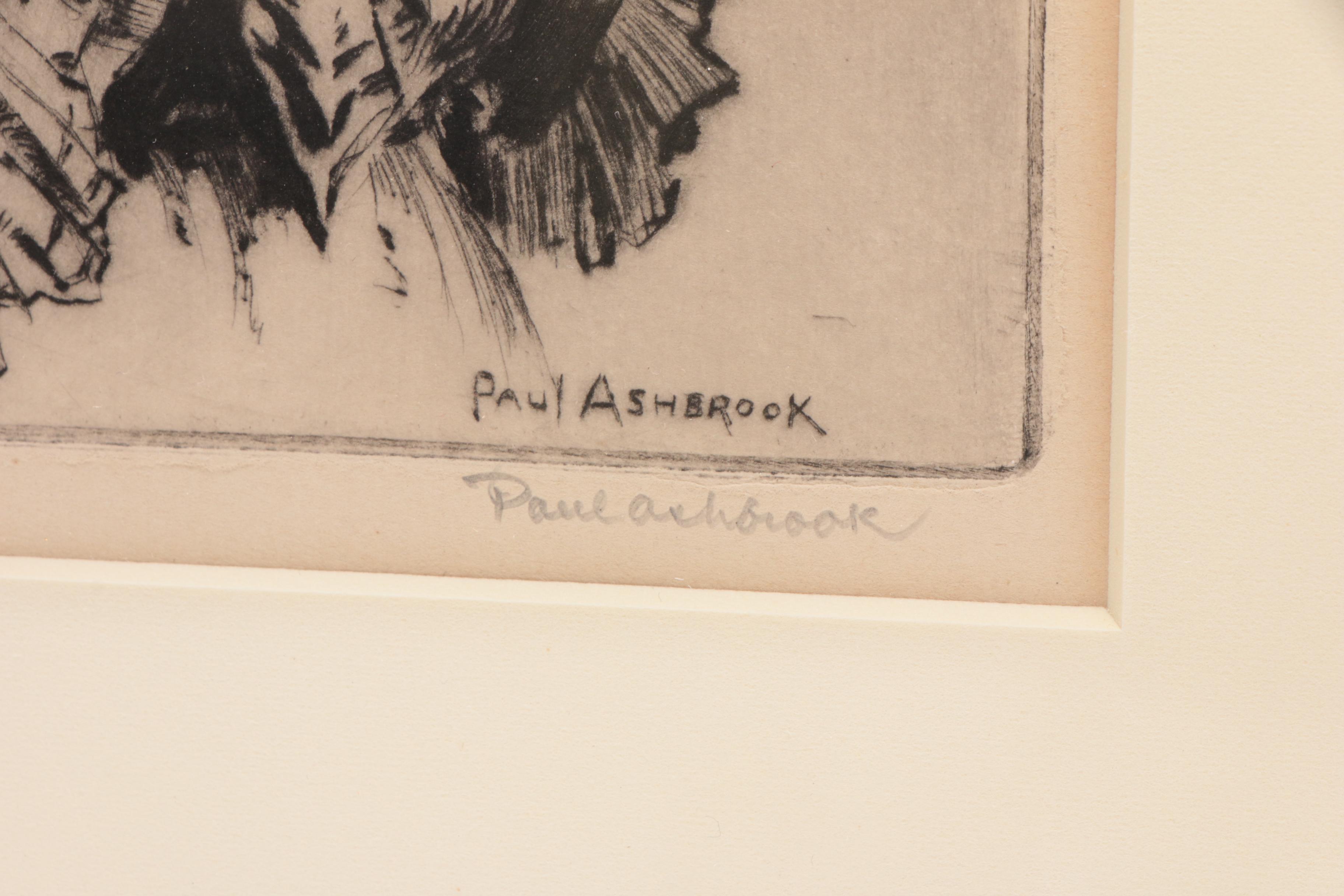 Paul Ashbrook Etching "Marie Laveau"