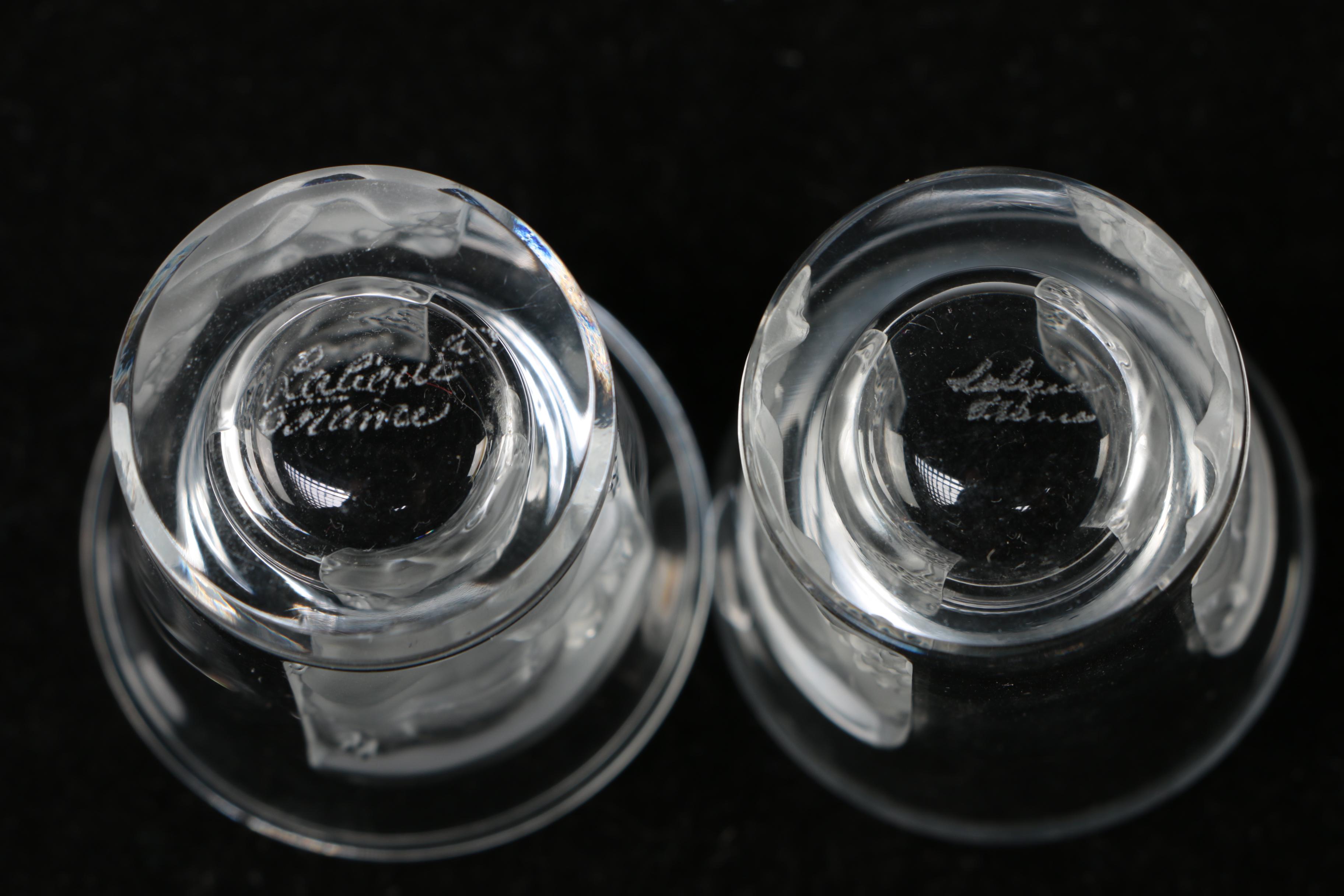 Lalique "Enfants" Crystal Shot Glasses